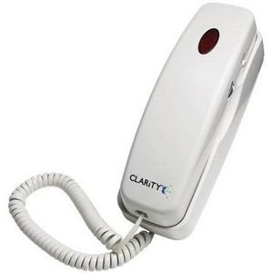 Clarity C200 Amplified Trimline Basic Telephone - 1 Line Analog Phone with Headset Jack - Hearing Aid Compatible for Seniors & Home Office Use
