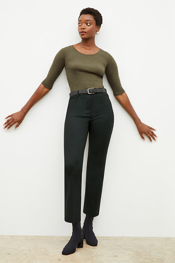 Smith Pant Washable Wool Twill Pants for Men - Comfortable & Durable Forest Green Trousers for Office, Travel & Casual Wear