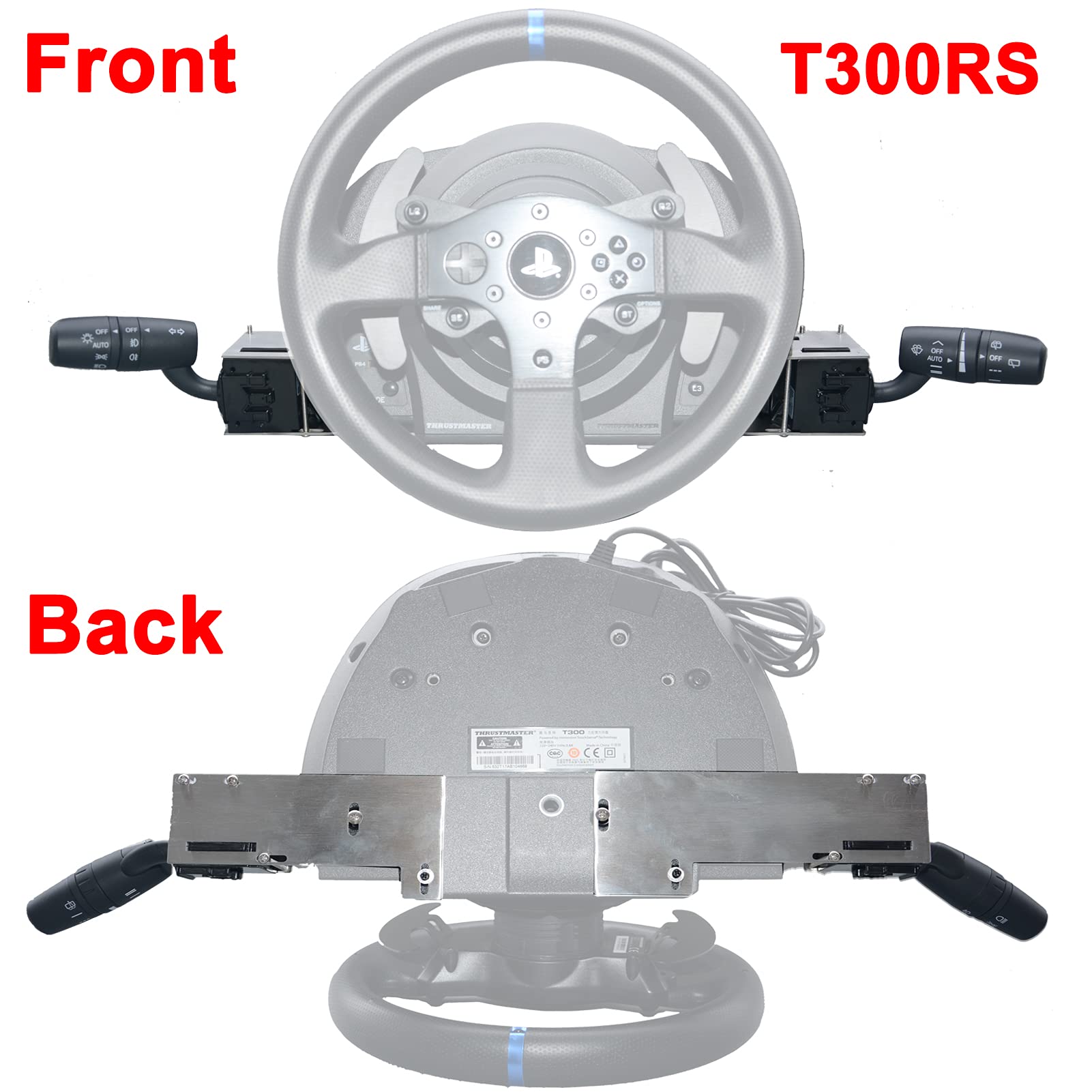 Upgraded Simulator Steering Wheel Turn Signal & Wiper Switch for Thrustmaster T300RS - Enhanced Compatibility & Performance | Perfect for Racing Games & Flight Simulation