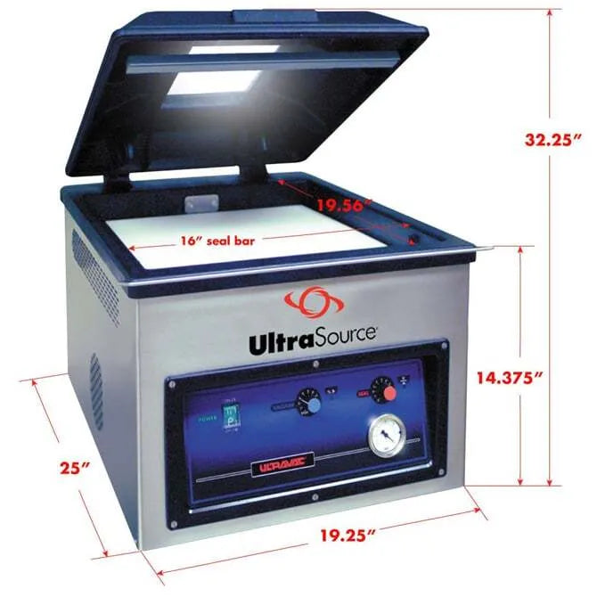 Ultravac 225 Chamber Vacuum Sealer - Commercial Grade Food Preservation System for Sous Vide, Meal Prep & Long-Term Storage