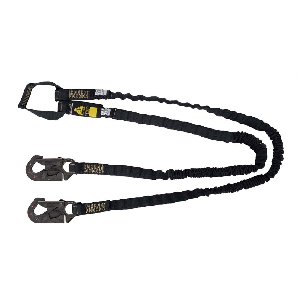 Arc Flash 6' Internal Energy Absorbing Safety Lanyard - Aramid Fiber, Dual Leg Fall Protection, Soft Loop & Dielectric Snap Hook - for Electrical Workers & Linemen Safety Gear