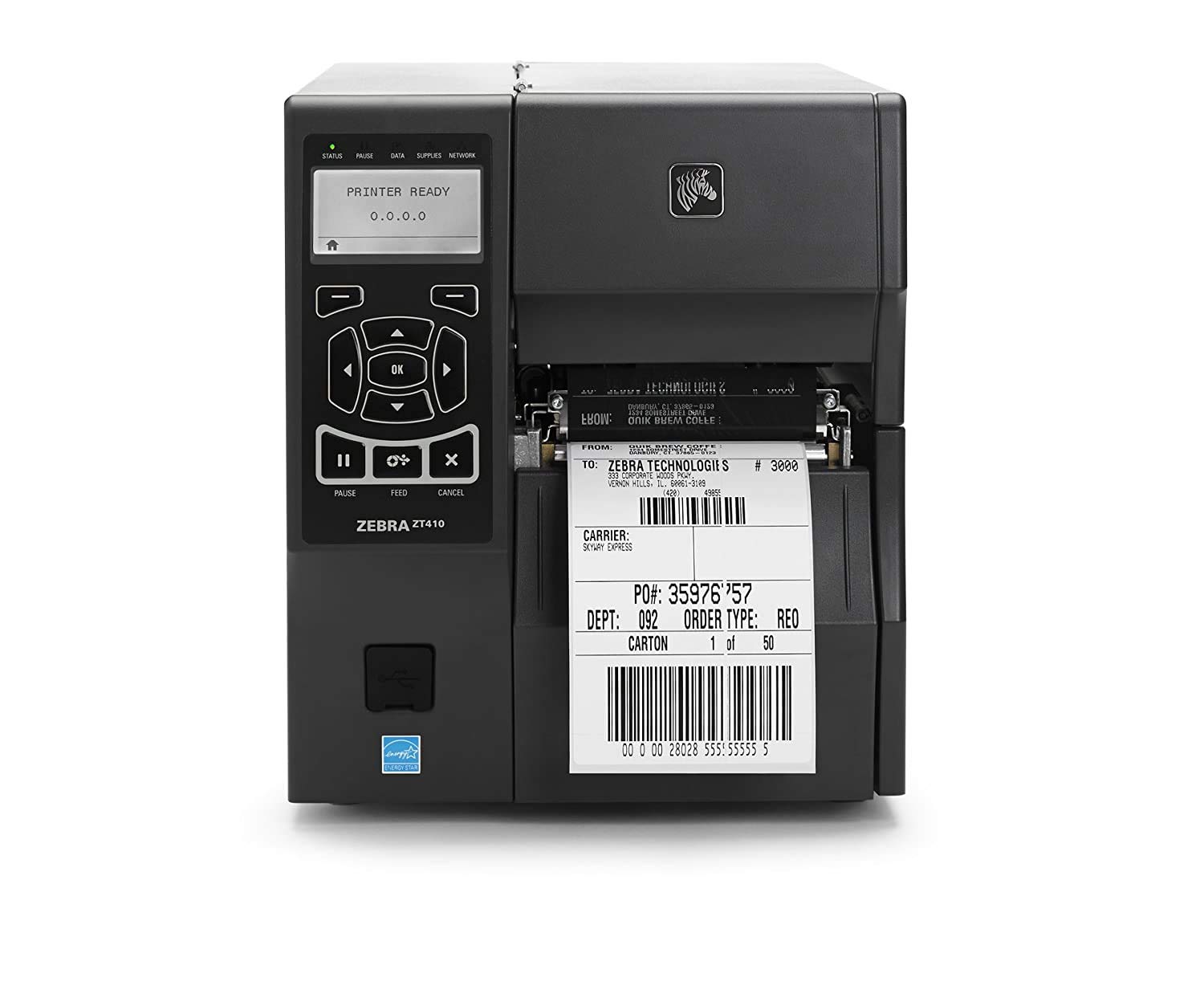 Zebra ZT410 Industrial Label Printer - Direct Thermal & Thermal Transfer - Monochrome Desktop Barcode Printer (Model ZT41042-T410000Z) for Warehouse, Retail & Shipping Labels