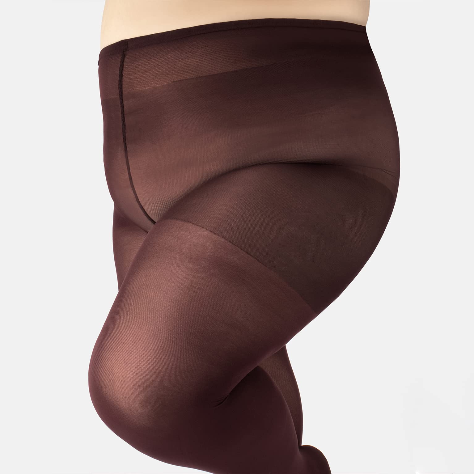 CALZITALY Anti-Chafing Opaque Tights 60 DEN Plus Size 4XL Black - Italian Hosiery for Comfort & Style