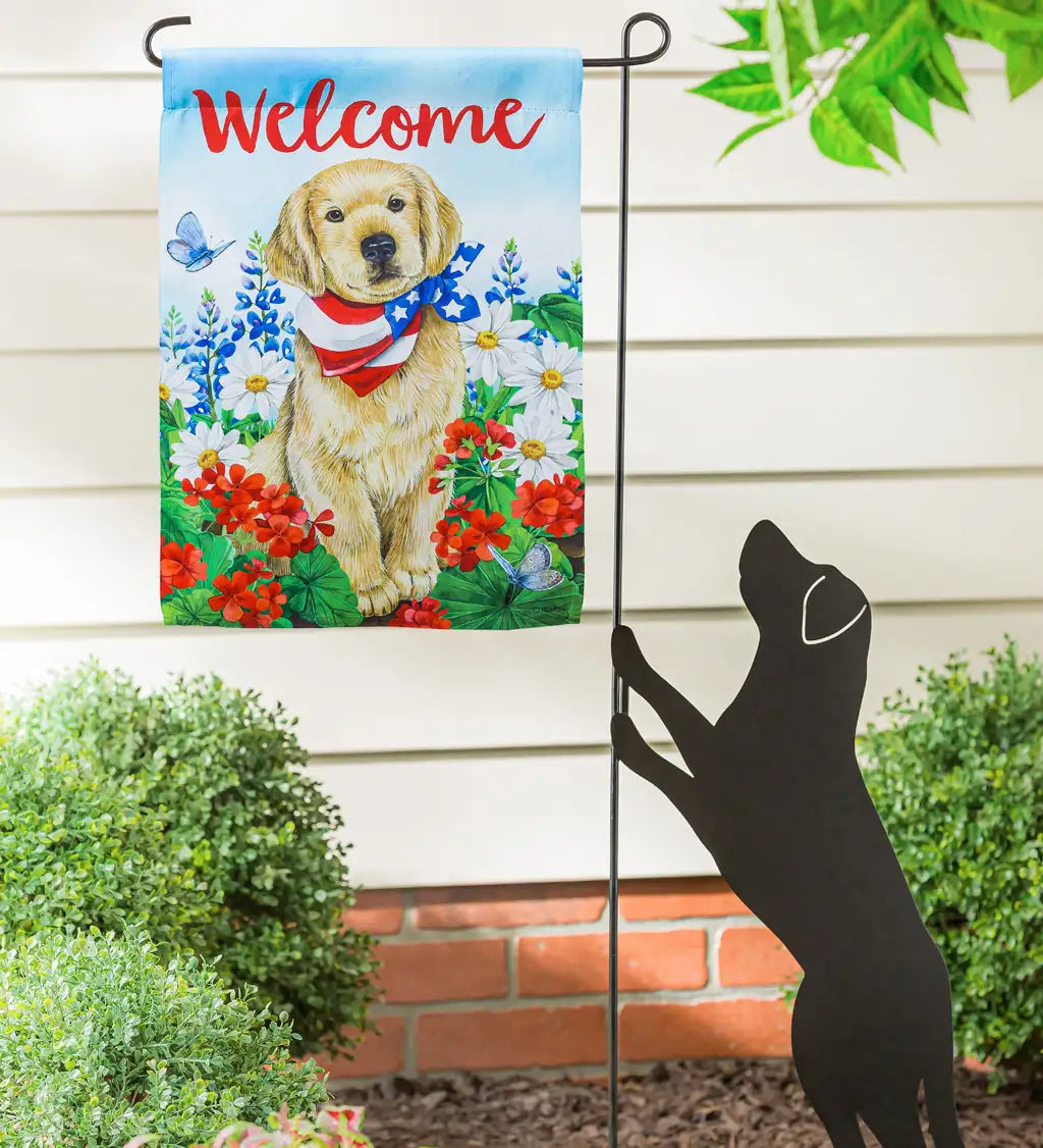American Flag Dog Bandana - Patriotic Suede Pet Bandana for Dogs, Perfect for 4th of July, Memorial Day & Outdoor Events