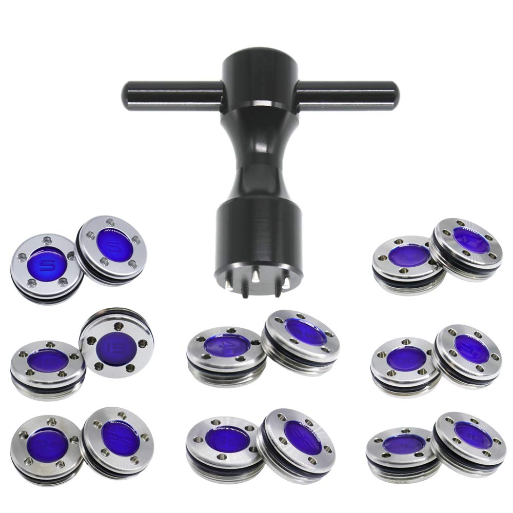 HISTAR 2Pcs Golf Club Weight Kit - Blue Custom Weights with Black Wrench Tool for Titleist Scotty Cameron Putters | Improve Swing Balance & Performance | Perfect for Golf Course Practice & Professional Tournaments