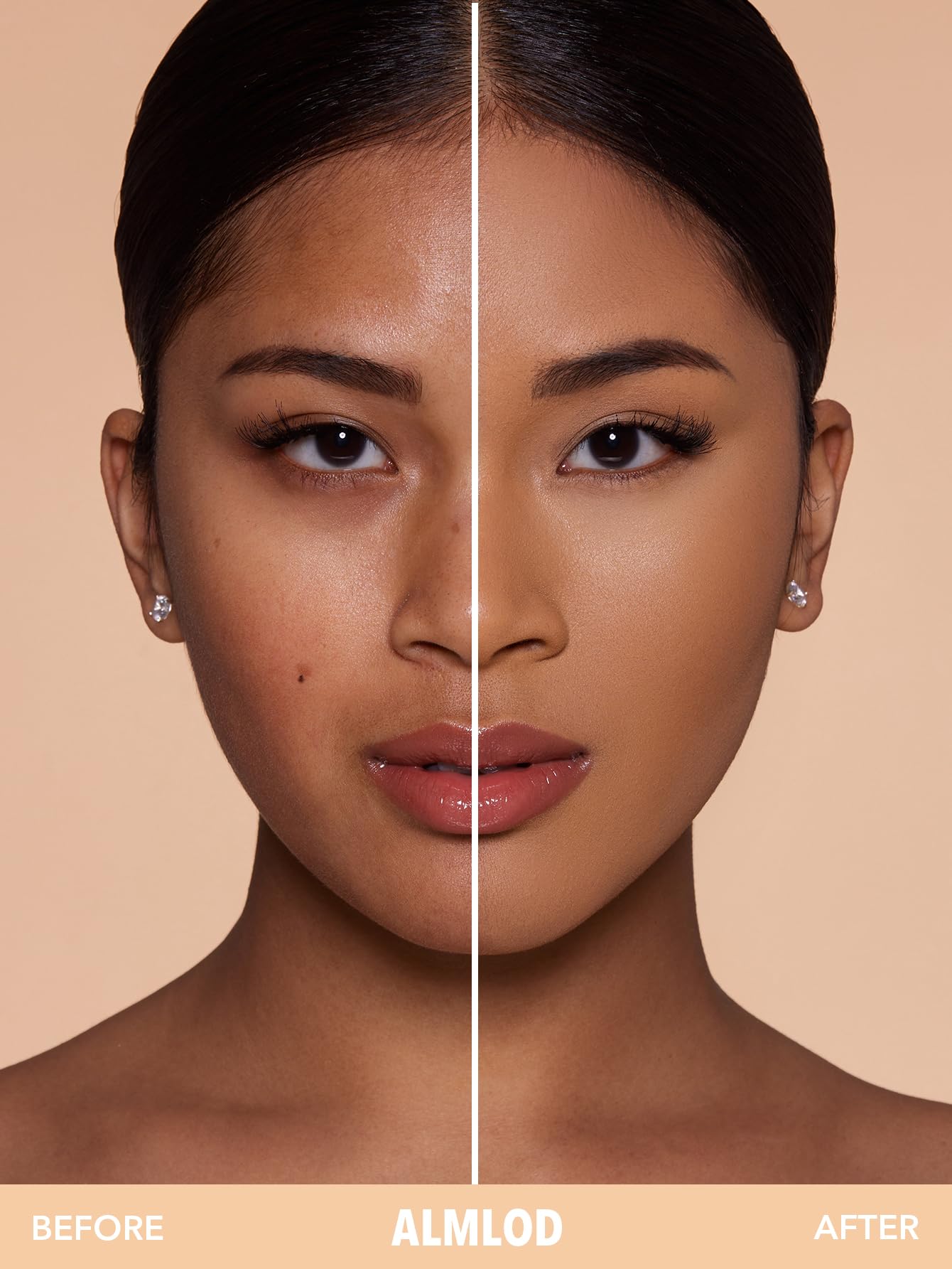 SHEGLAM Skin-Focus Full Coverage Pressed Powder Foundation - Oil Control, Lightweight, Long-Lasting Makeup (Almond) for Flawless Matte Finish | Perfect for Oily Skin & Everyday Wear