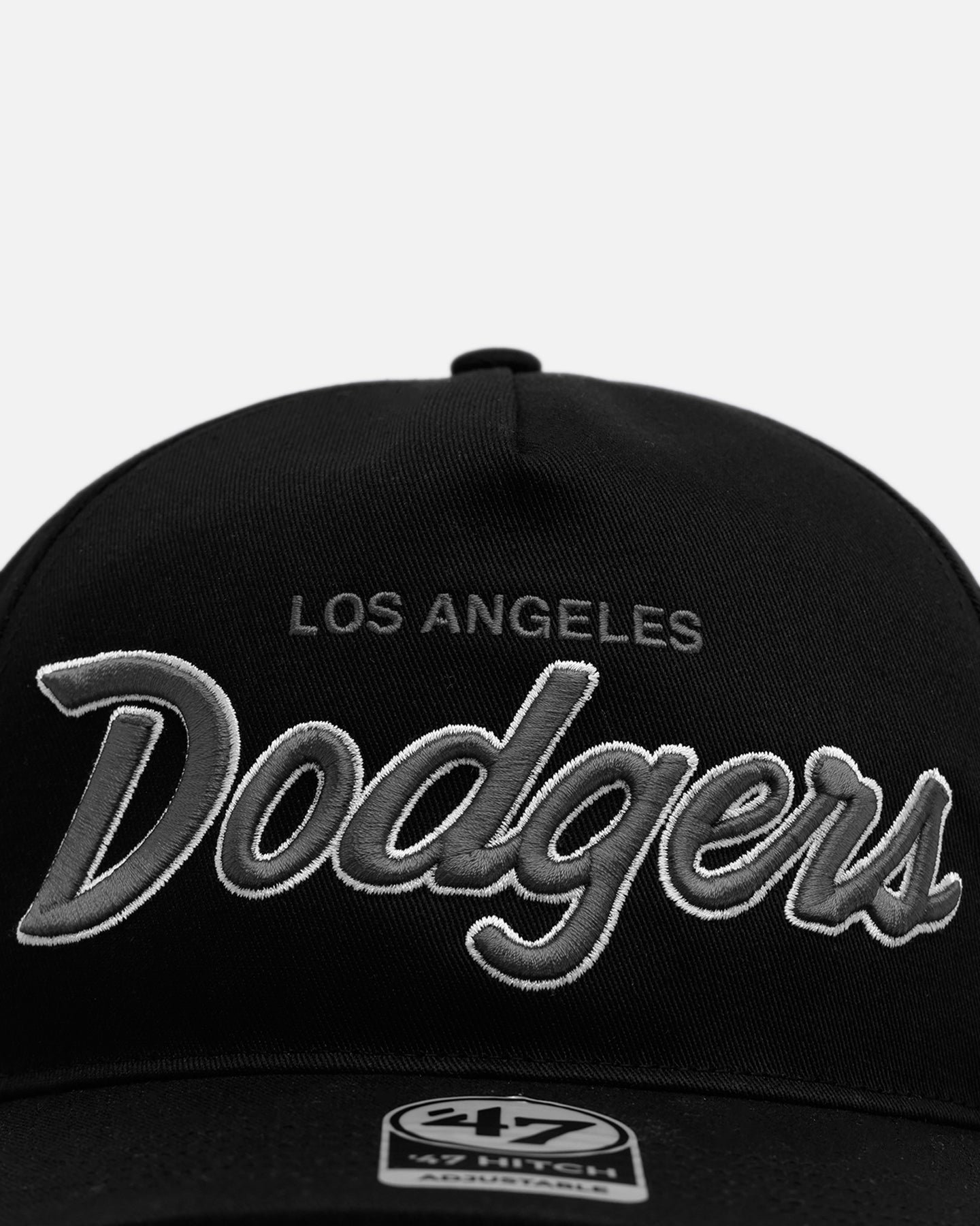 47 Brand Los Angeles Dodgers 'Black Dome Script' Snapback Hat - Adjustable 47 Hitch Back Closure - Official MLB Licensed Baseball Cap for Men & Women - Perfect for Sports Games, Streetwear Fashion & Casual Outfits