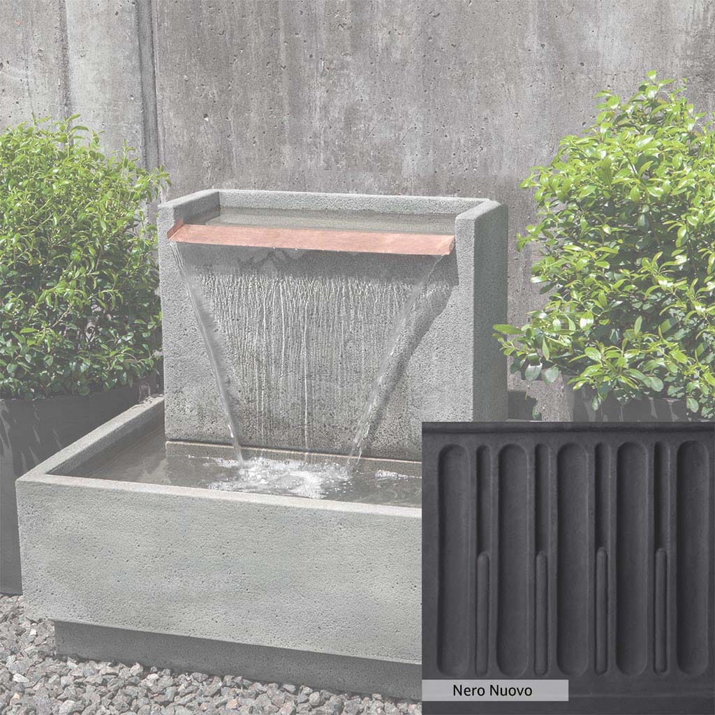 Campania International Falling Water Fountain II - Outdoor Garden Waterfall Feature for Patio, Yard, and Landscape Decor | Relaxing Water Sounds for Backyard Oasis