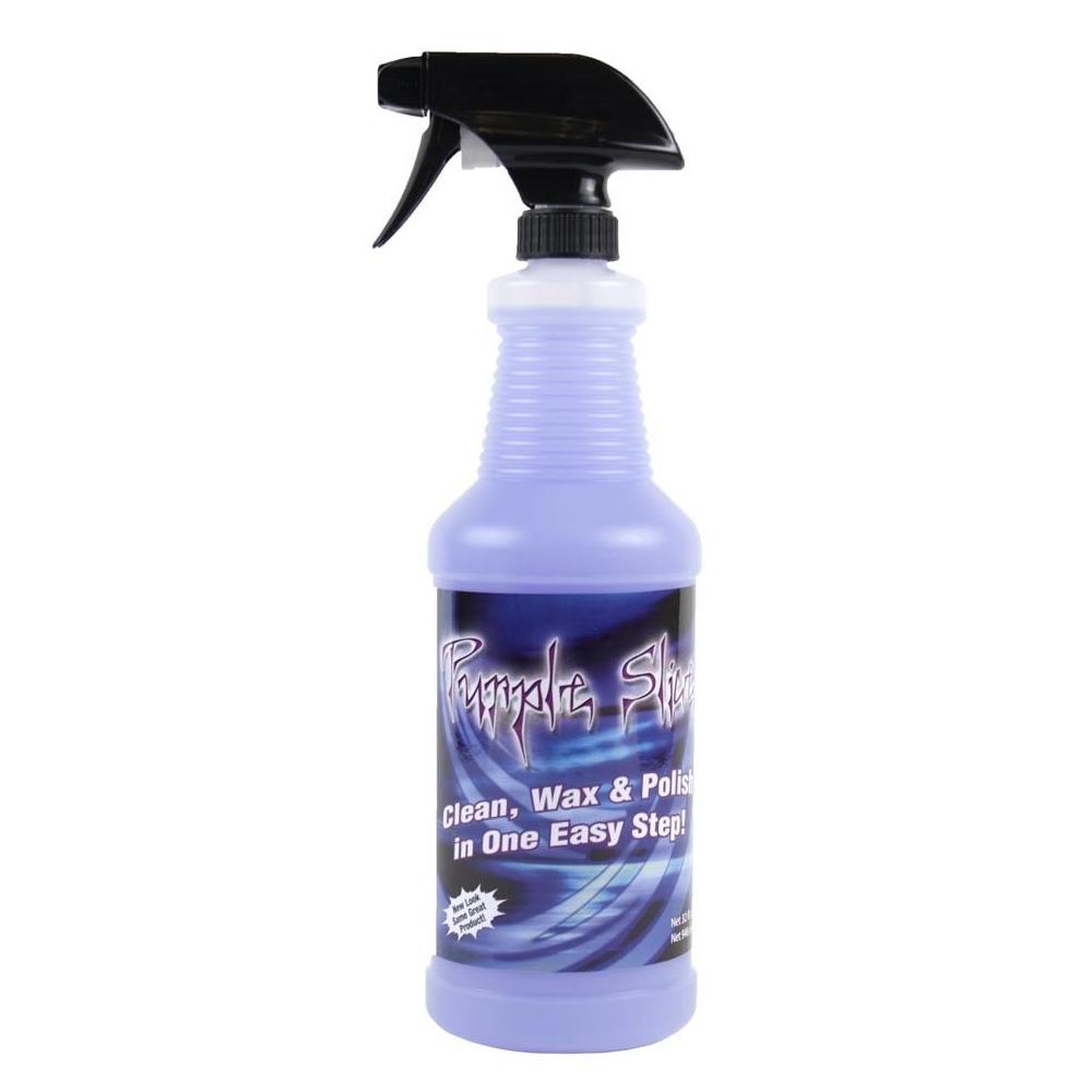Purple Slice 32oz Spray Bottle - Premium Plastic Sprayer for Cleaning, Gardening & Hair Care - Heavy Duty Trigger Sprayer with Adjustable Nozzle - Perfect for Home, Office, and Outdoor Use