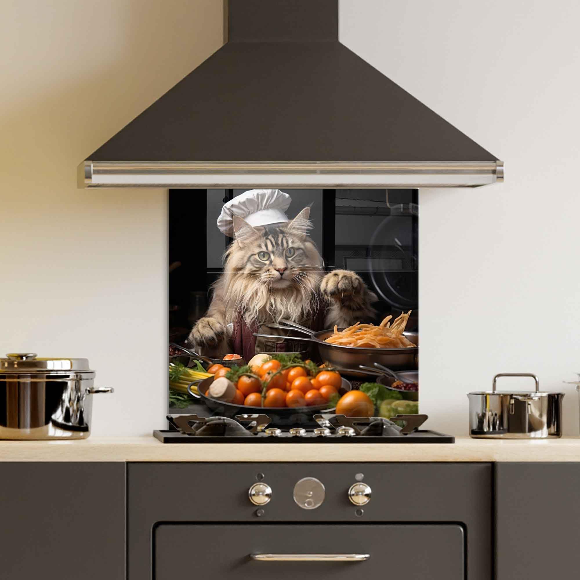 Tempered Glass Kitchen Backsplash - 20x20