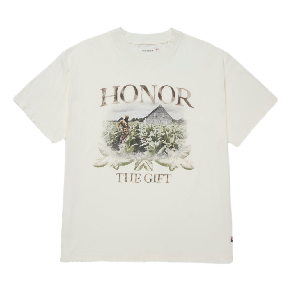 Honor The Gift Tobacco Field SS Tee Bone - Premium Cotton Short Sleeve T-Shirt for Men - Casual Streetwear & Everyday Wear