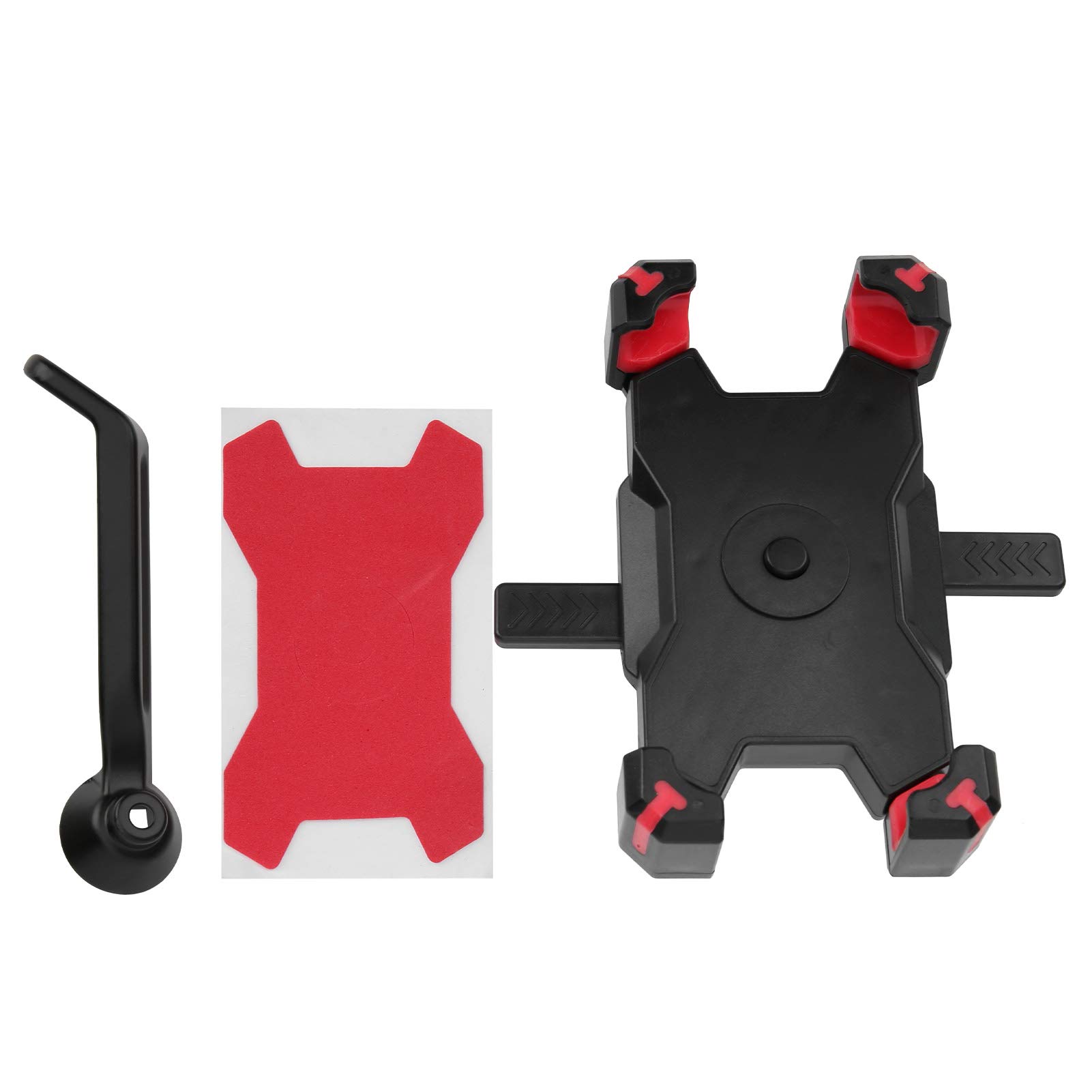 Cyrank Adjustable Bike Phone Mount - Universal Motorcycle & Bicycle Phone Holder for Handlebars - Fits iPhone, Samsung & Smartphones (Red) - Perfect for Cycling, Commuting & Outdoor Adventures