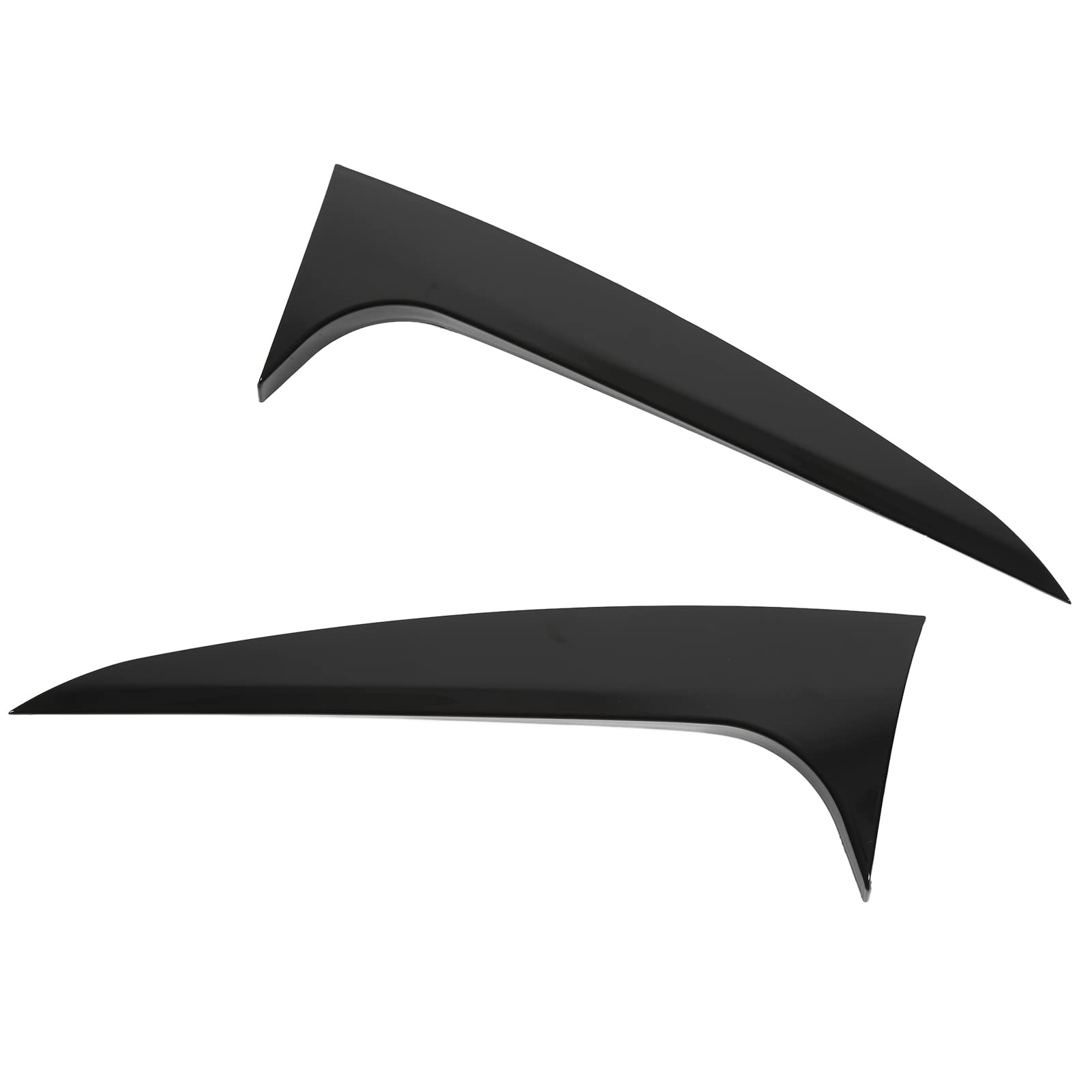 Glossy Black Car Rear Left & Right Side Spoiler Stickers - Anti-Aging Decoration for Vehicle Exterior - Perfect for Car Enthusiasts & Customization Projects