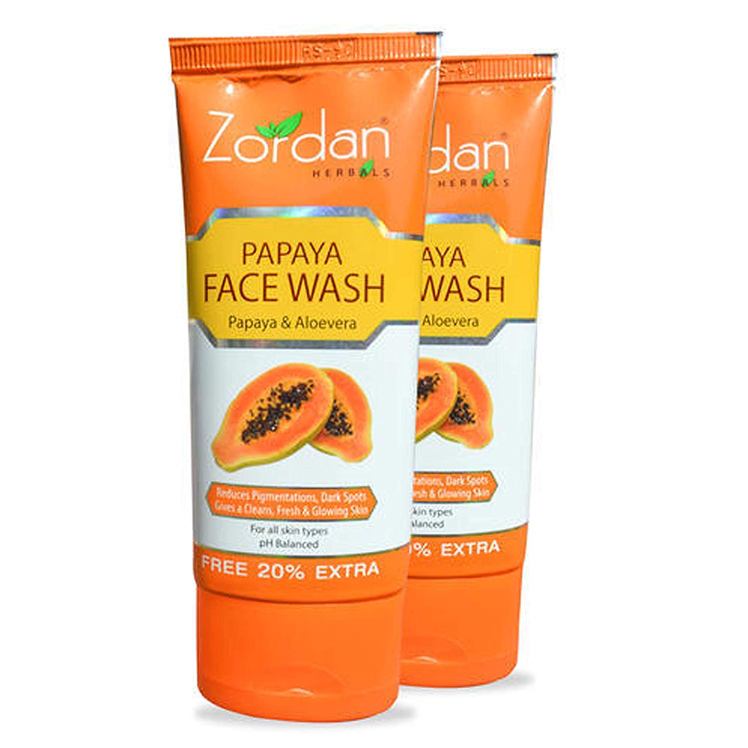 Altos Ayurveda Zordan Herbals Papaya Face Wash 120ml - Natural & Organic Cleanser for Glowing Skin - Perfect for Daily Skincare & Acne Treatment