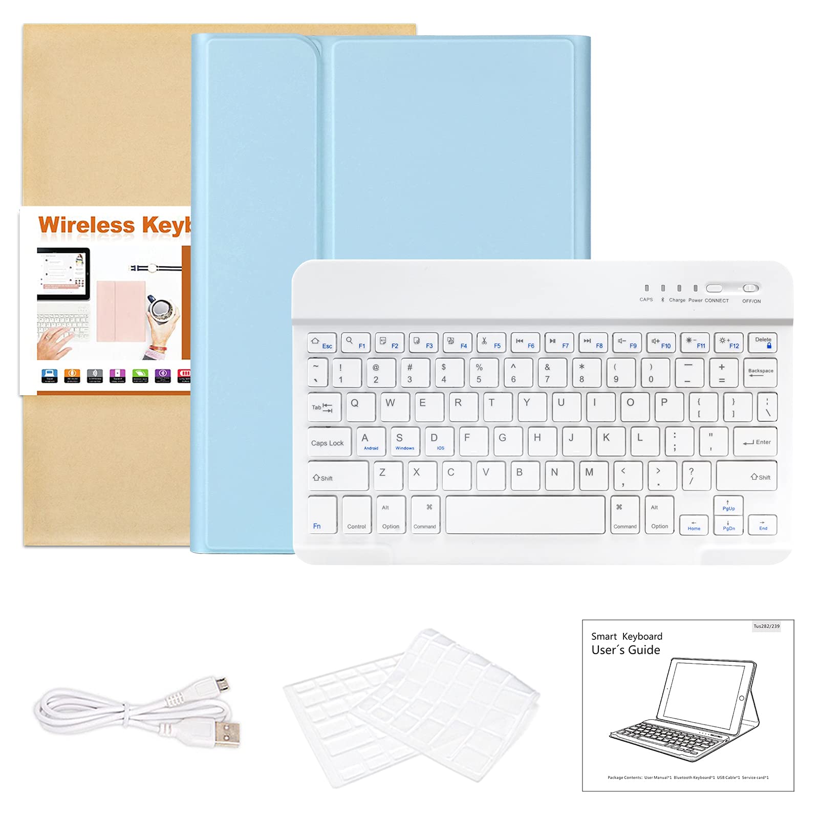 Magnetic Detachable Bluetooth Keyboard Case for iPad Air 11 inch (M3 2025/M2 2024) & iPad Pro 11 inch (1st-4th Gen) - Compatible with 10.9