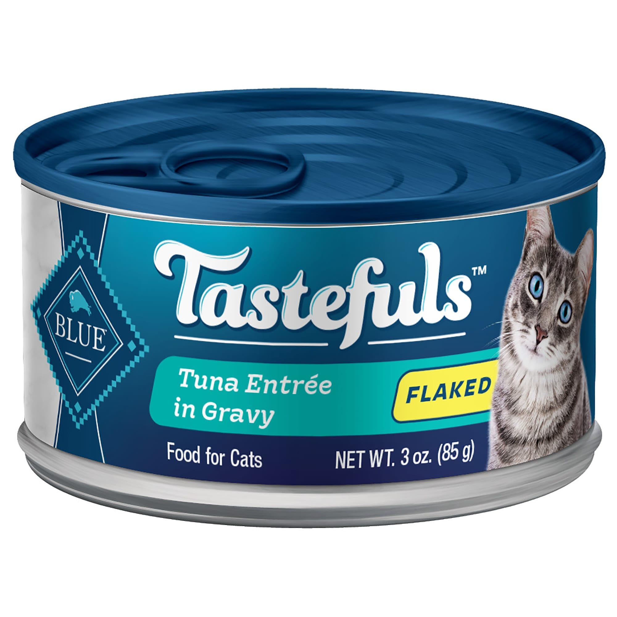 Blue Buffalo Tastefuls Wet Cat Food with Tuna - Grain Free, High Protein, Natural Ingredients - 3 oz. Cans (Pack of 12) - Perfect for Adult Cats & Kittens, Mealtime or Treats