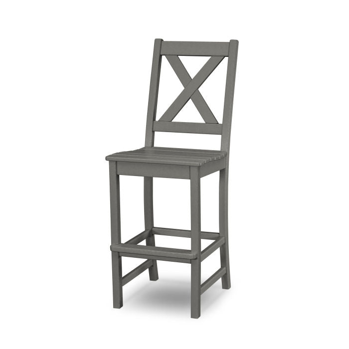 POLYWOOD Braxton Bar Side Chair - Weather-Resistant Outdoor Dining Chair for Patio, Deck, or Poolside - Perfect for Entertaining and Relaxing