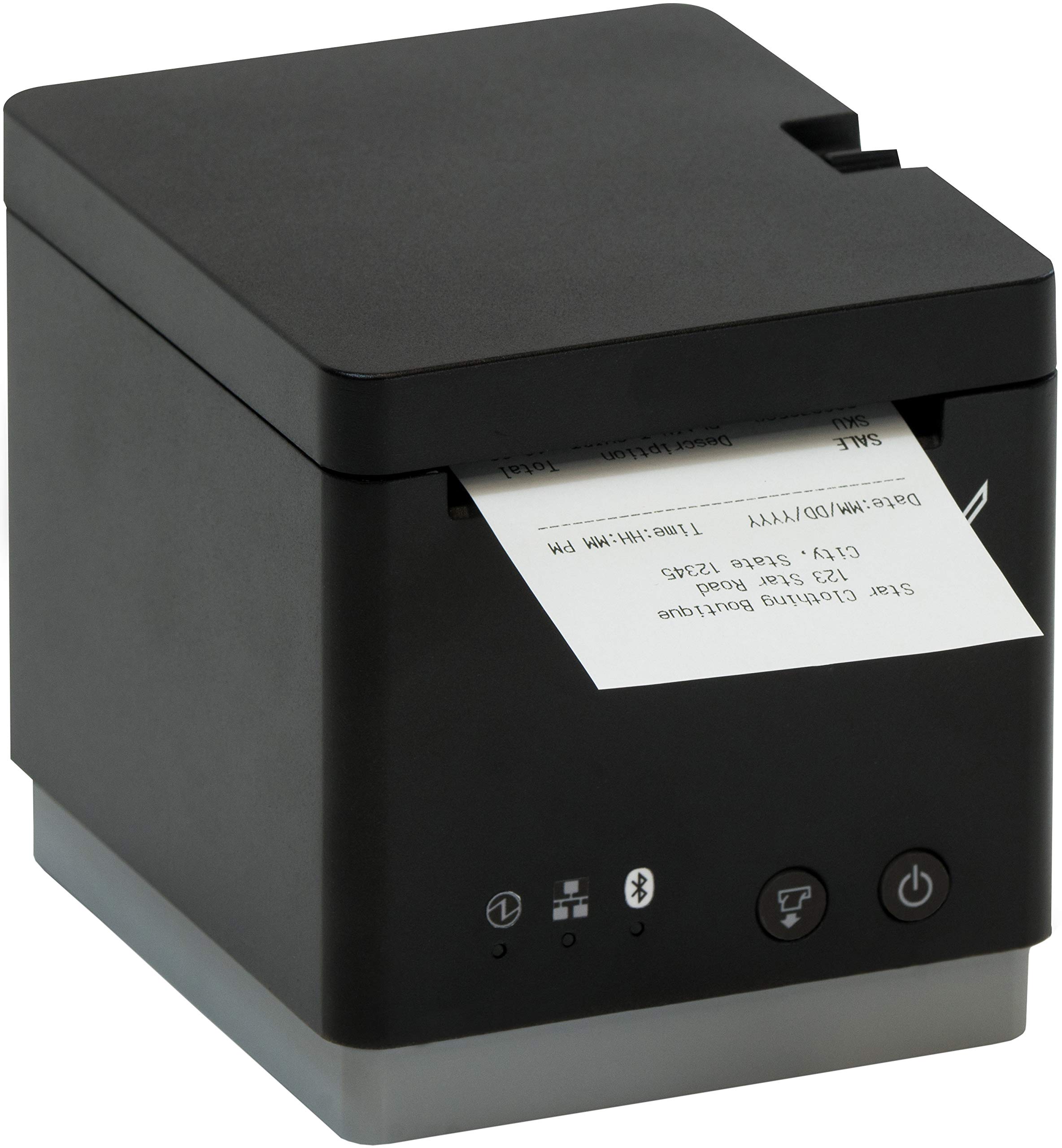 Star Micronics mC-Print2 2-inch Thermal POS Printer - Ethernet/LAN, USB, Bluetooth & Lightning Connectivity with CloudPRNT | Includes Peripheral Hub, Cutter & External Power Supply | Ideal for Retail Stores, Restaurants & Hospitality Businesses (Black, Model 39653110)