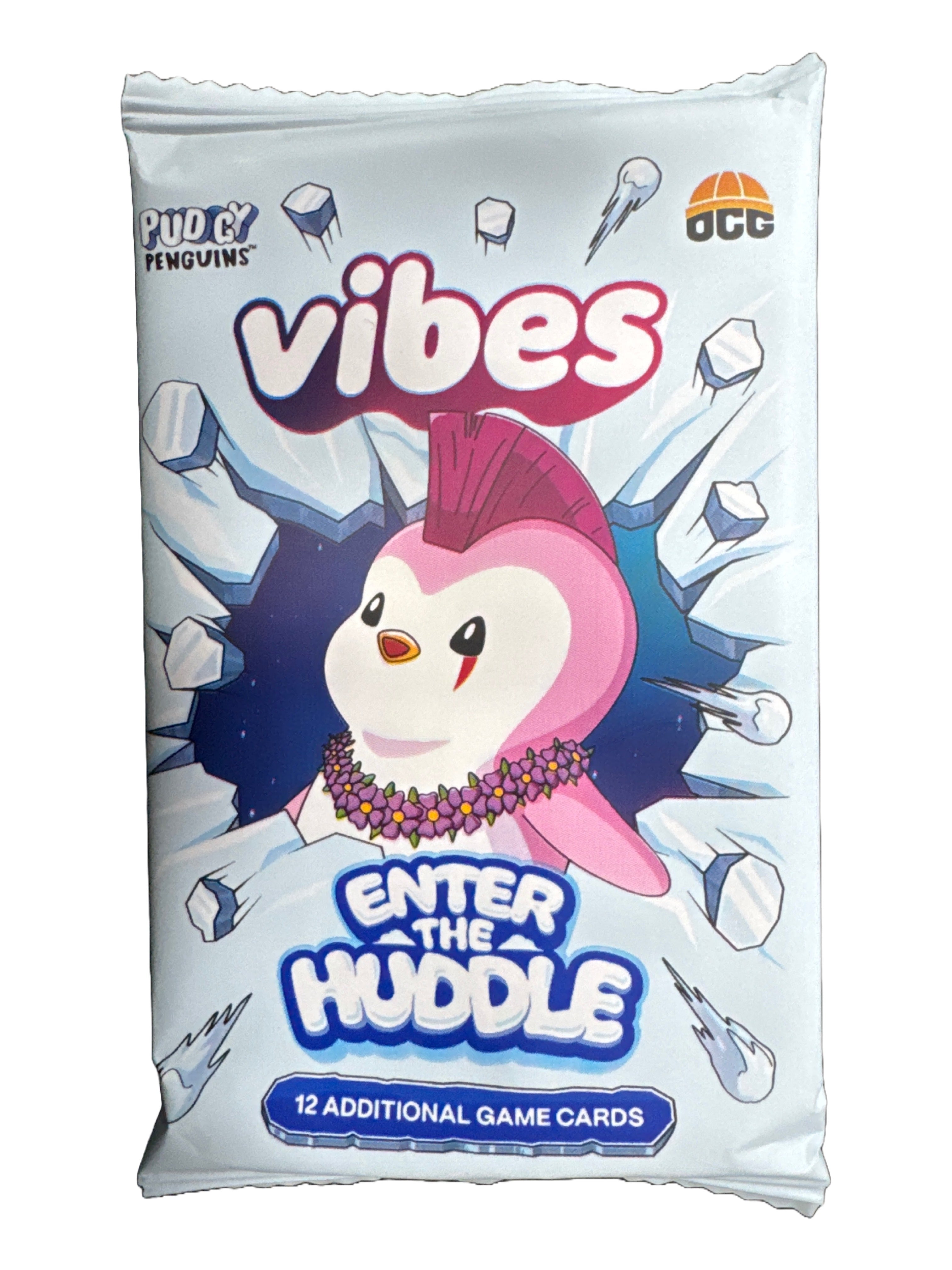 Vibes Pudgy Penguins 1st Edition Trading Card Game Booster Pack - Collectible TCG Cards for Game Nights & Competitive Play