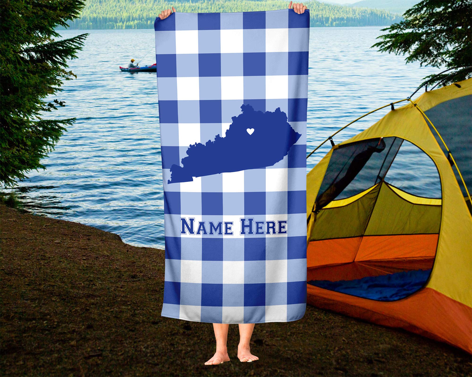 Custom Lexington Kentucky State Pride Beach & Bath Towel - Personalized Medium & Large Towels for Adults & Kids - Perfect for College Football & Basketball Fans, Beach Trips, Pool Parties & Home Decor