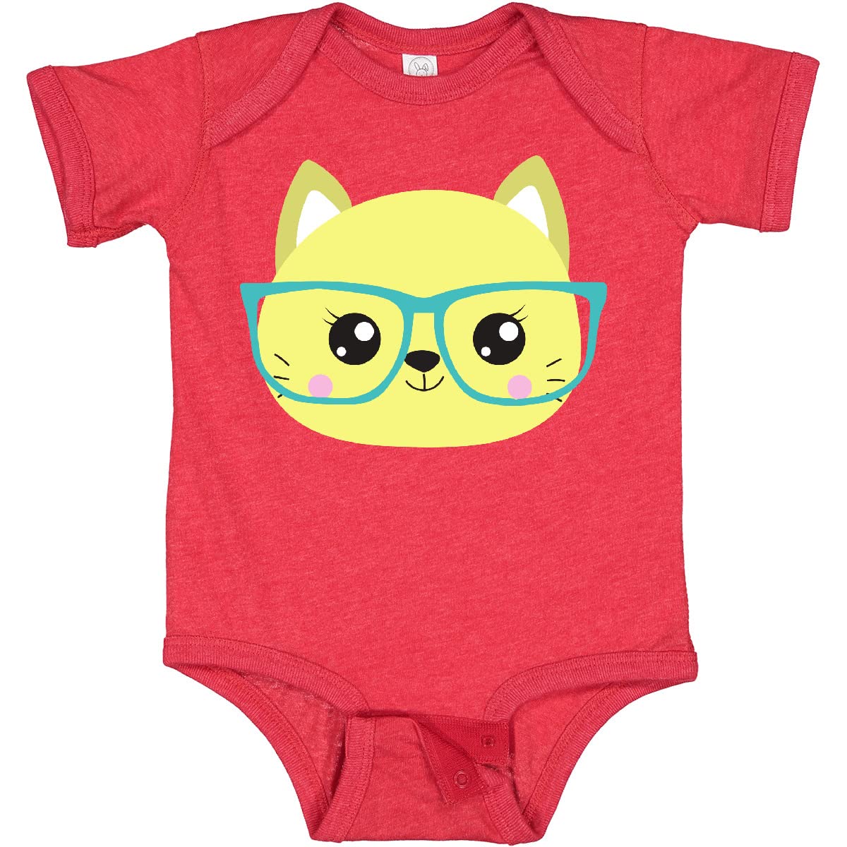 Hipster Cat Bodysuit - Cute Kitten with Glasses for Baby Outfits