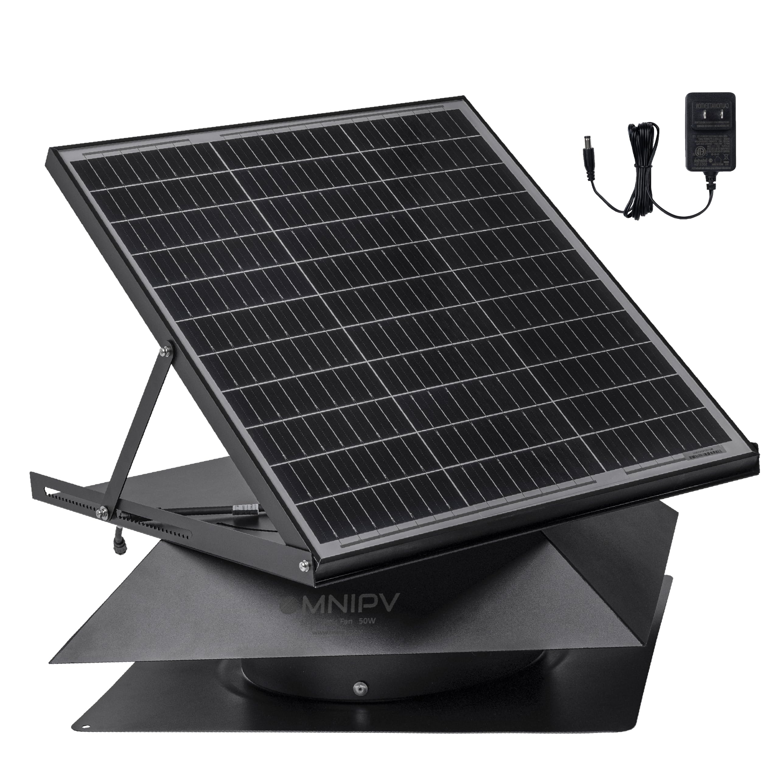 Smart Solar Attic Fan Pro – 2850 CFM High-Power Roof Ventilation, 50W Solar Panel, 40-104℉ Auto Thermostat – Weatherproof Exhaust Fan for Home, Garage, Greenhouse & Warehouse – Energy Efficient Cooling for 4000 sq.ft Spaces – USA Designed with German Technology – Perfect for Hot Climates & Year-Round Ventilation