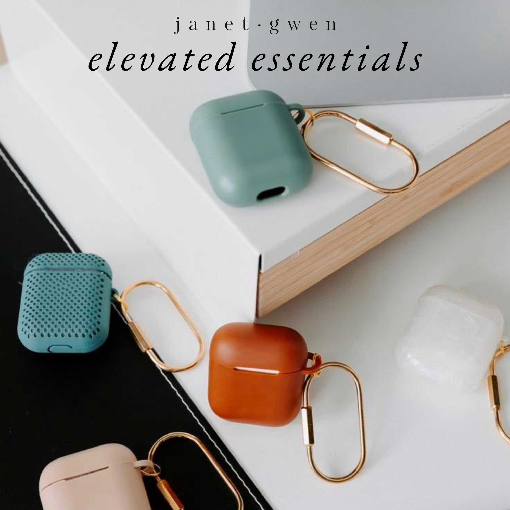 Slim Airpod Case Cover - Hard Shell Keychain for Airpods 1 & 2 | Lightweight Protection for Daily Use