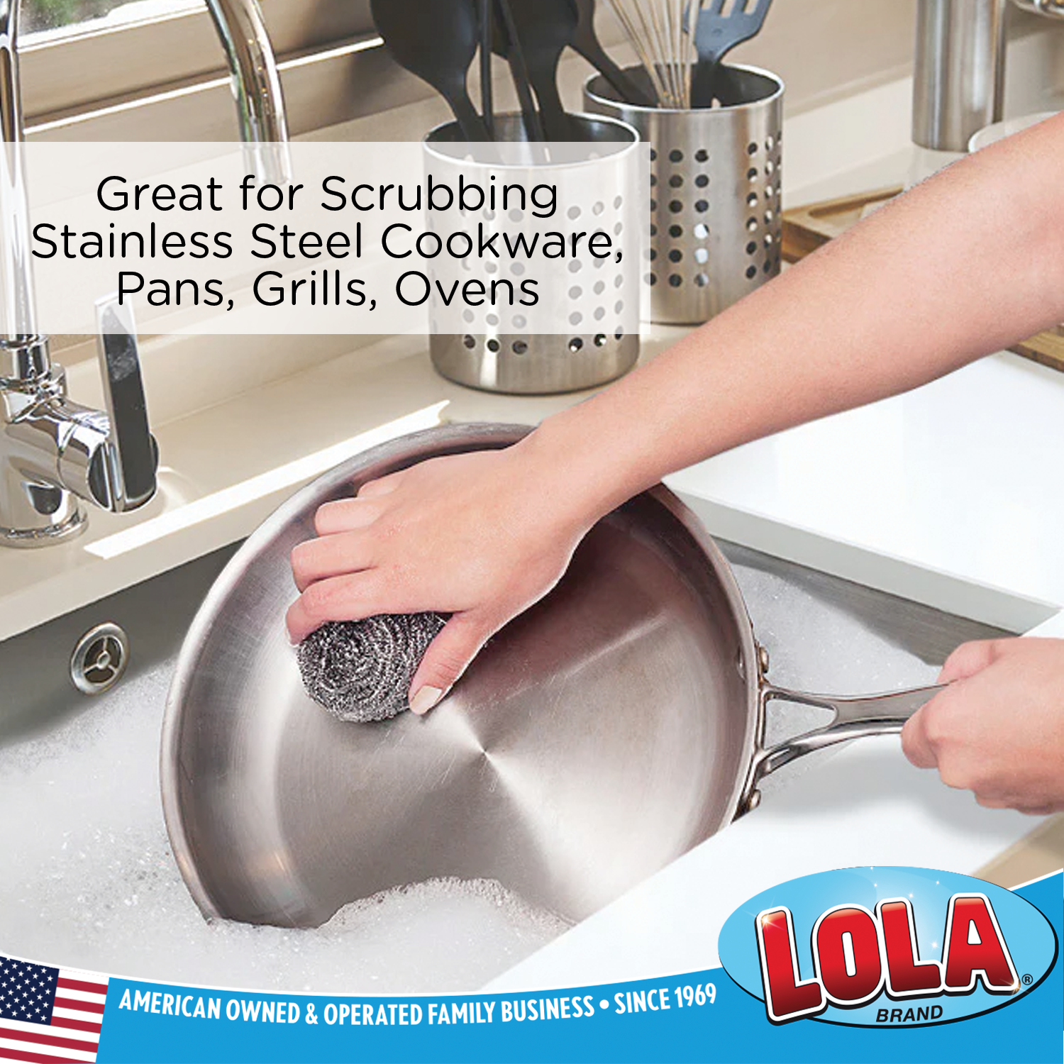 Heavy Duty Stainless Steel Scrubber Pads - 12 Pack for Kitchen Cleaning, Pots & Pans, Grills, Ovens - Extra Large & Durable Scouring Pads for Tough Stains