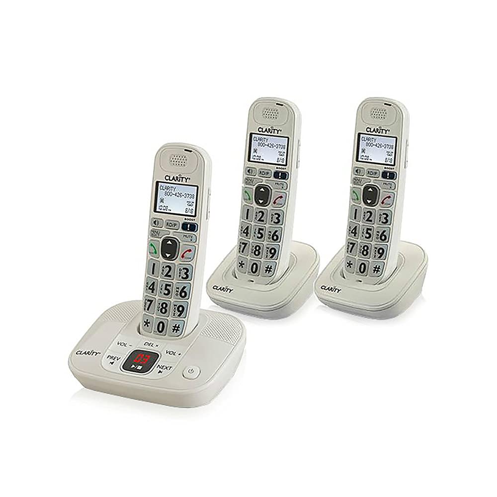 Clarity D714 Cordless Phone with D704HS Handset - Caller ID, Amplified Answering Machine & Digital Speakerphone for Home, Office & Hearing Impaired Users