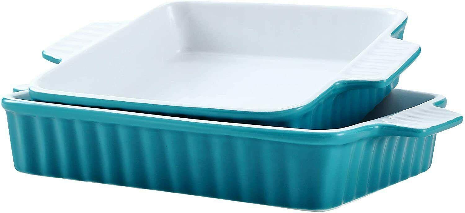 Premium 2-Piece Rectangular Lasagna Baking Pan Set - Nonstick Bakeware for Lasagna, Cakes & Cookies - Heavy Duty Carbon Steel Kitchen Essentials for Home Bakers & Professional Chefs (Perfect for Holiday Baking, Meal Prep & Family Gatherings)