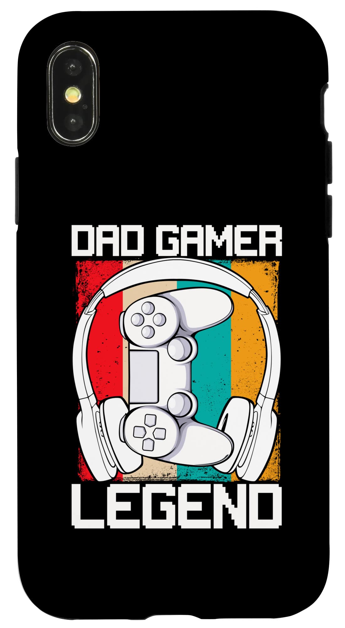 iPhone X/XS Gaming Case - Retro Video Game Controller Design - Perfect Gift for Dad & Gamers - Father's Day Present - Durable Protective Phone Cover for Gaming & Daily Use