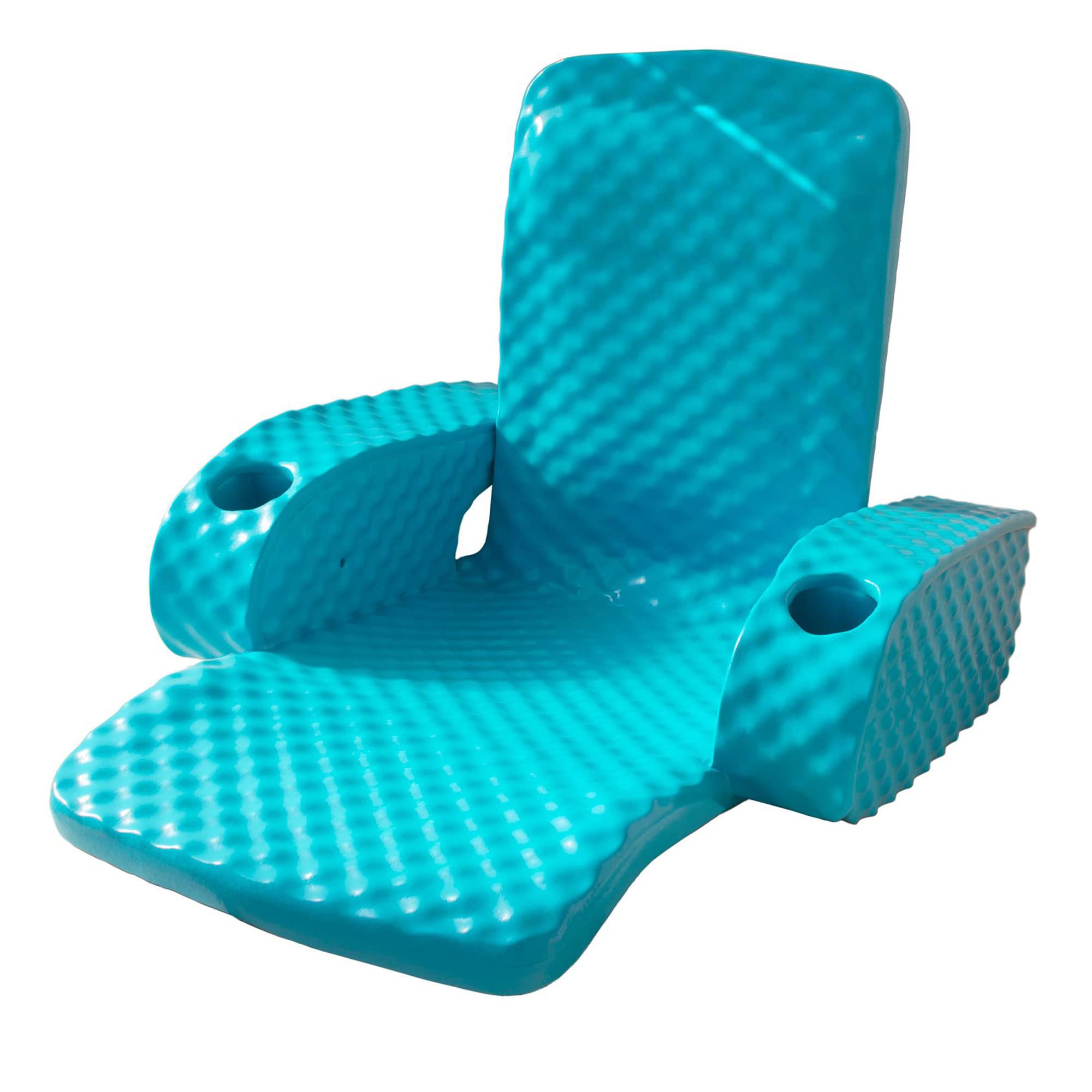 TRC Recreation Folding Baja Chair Foam Swimming Pool Float - Portable Super Soft Floating Lounger with 2 Cup Holders for Beach, Pool & Lake | Pink Inflatable Chair for Relaxing in Water | Perfect for Summer Vacation, Backyard Parties & Water Activities