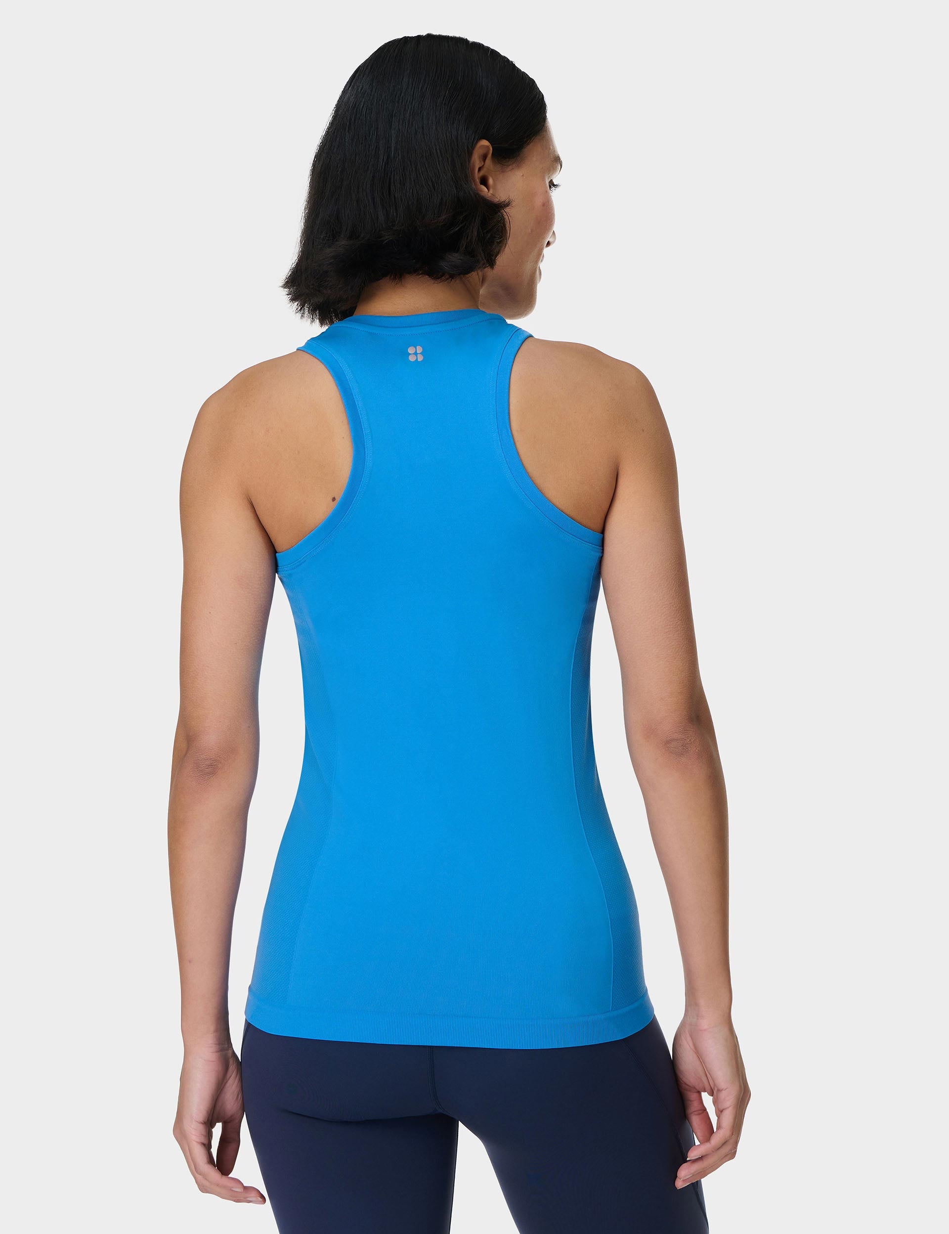 Breathable Seamless Gym Vest for Men & Women - Moisture-Wicking Workout Tank Top in Tidal Blue - Perfect for Running, Yoga & Fitness Training