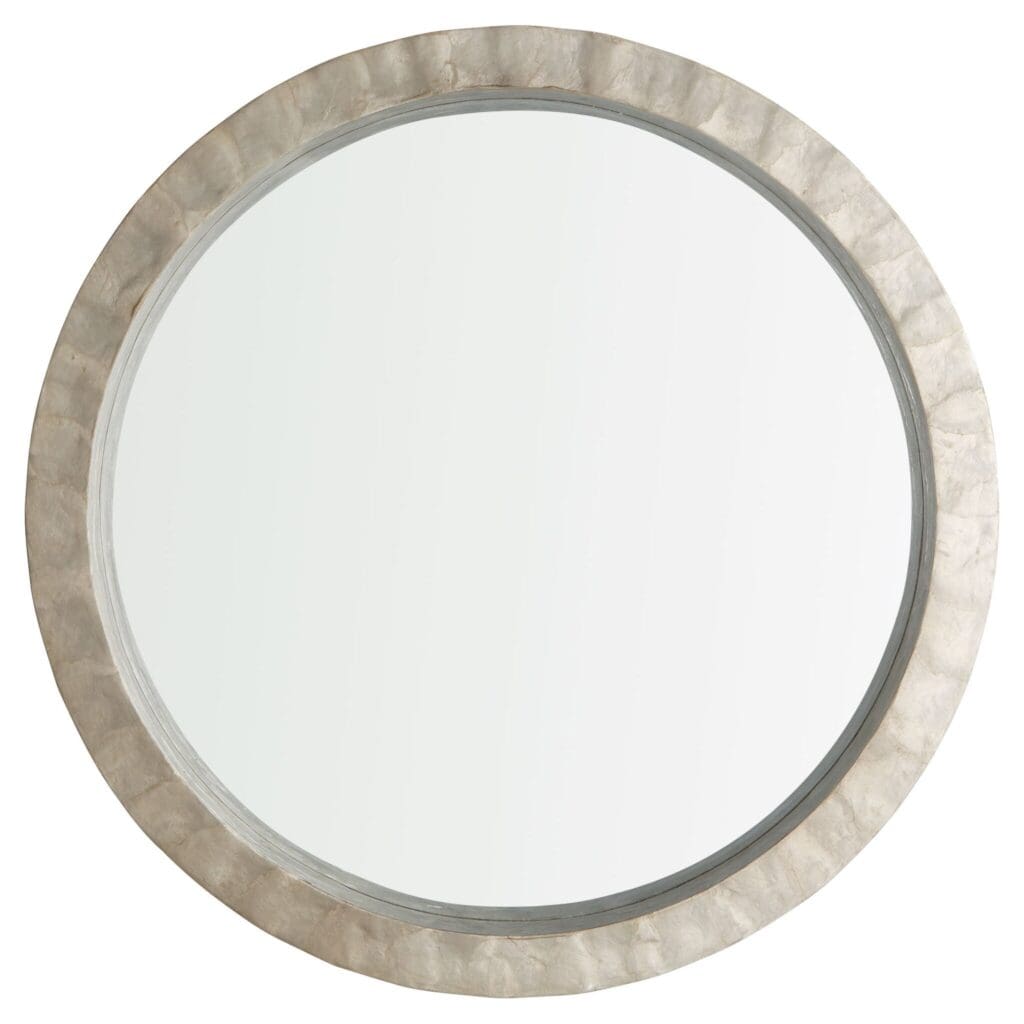Cyan Design 11593 Triton Round Mirror - Small Taupe Wall Mirror for Bathroom, Bedroom & Living Room Decor