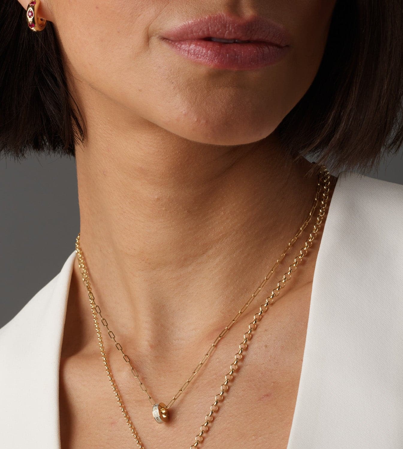 Amate Love Heartbeat Super Fine Clip Chain Necklace - Dainty Gold Layering Jewelry for Women, Perfect Gift for Valentine's Day & Anniversary | Everyday Wear & Special Occasions