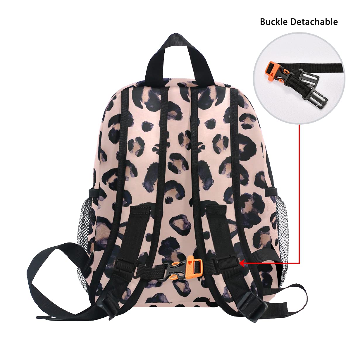 ODAWA Custom Personalized Preschool Backpack with Name Embroidery - Leopard Print School Bag for Kids | Perfect for Kindergarten, Daycare & Travel