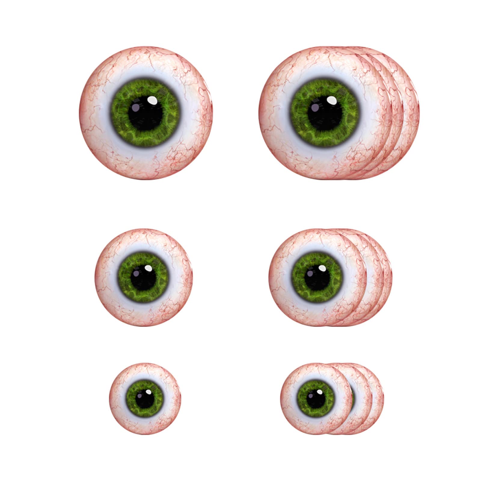 Halloween Wall Cling & Floor Stickers - Creative Pumpkin Head & Horror Eyes Decor for Party Holiday (24-Pack) | Scary Home Decoration, Classroom, Office & Haunted House Decorations