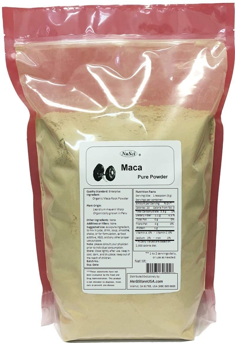 Organic Maca Root Powder - Pure Peruvian, 2270g (5.0 Lb) - Natural Energy Booster for Smoothies, Baking & Wellness Drinks
