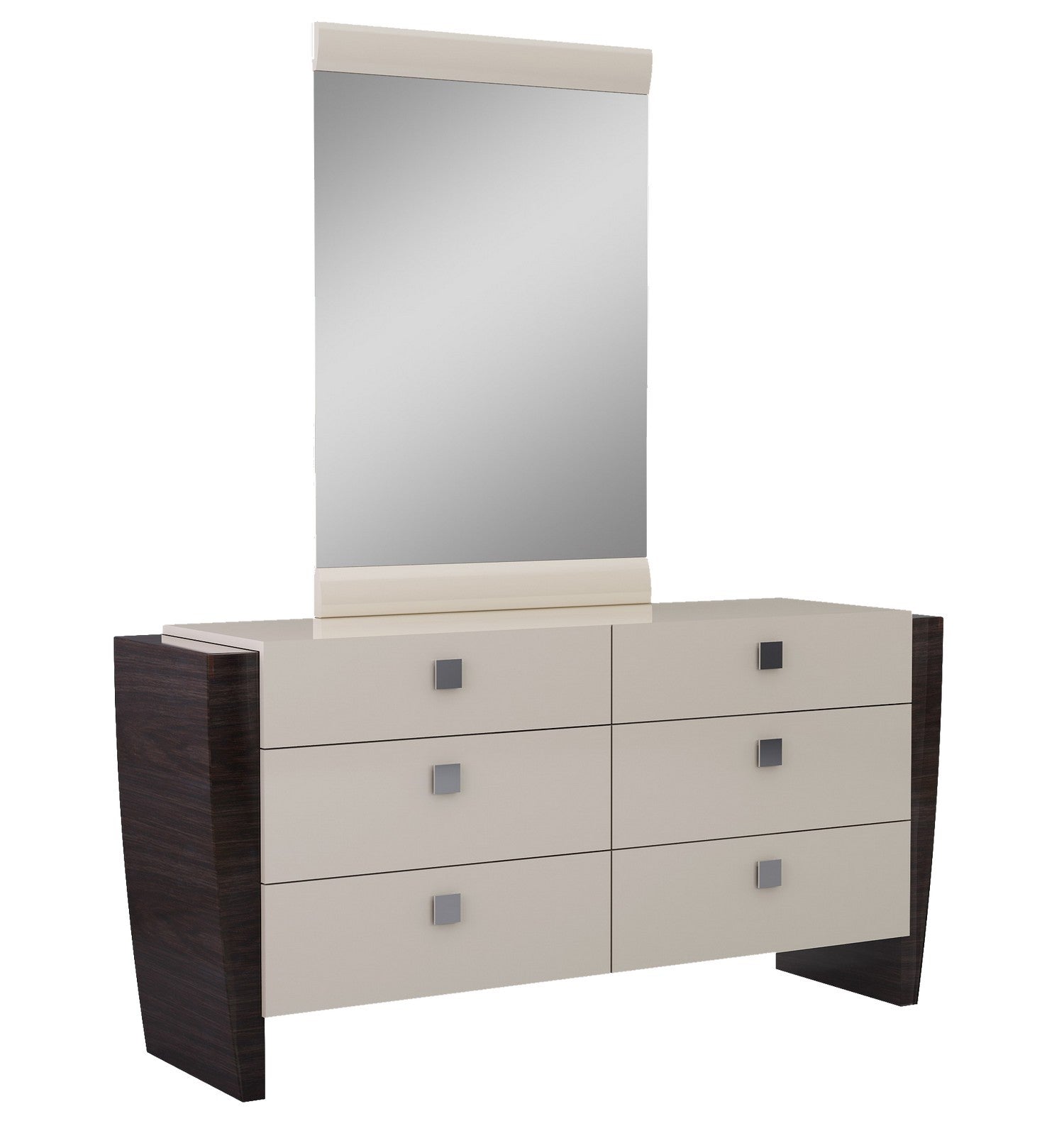 Paige Modern Bedroom Set - Queen Size Bed Frame, Nightstand & Dresser - Contemporary Minimalist Furniture for Small Spaces | Perfect for Apartments, Condos & Guest Rooms