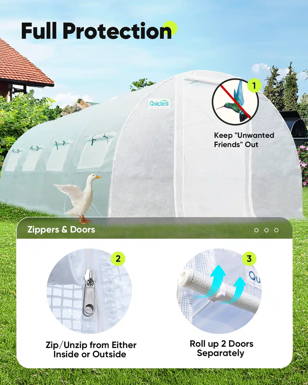 20' x 10' x 7' Heavy Duty Large Greenhouse Kit for Outdoor Gardening - Perfect for Growing Vegetables, Flowers & Plants All Year Round