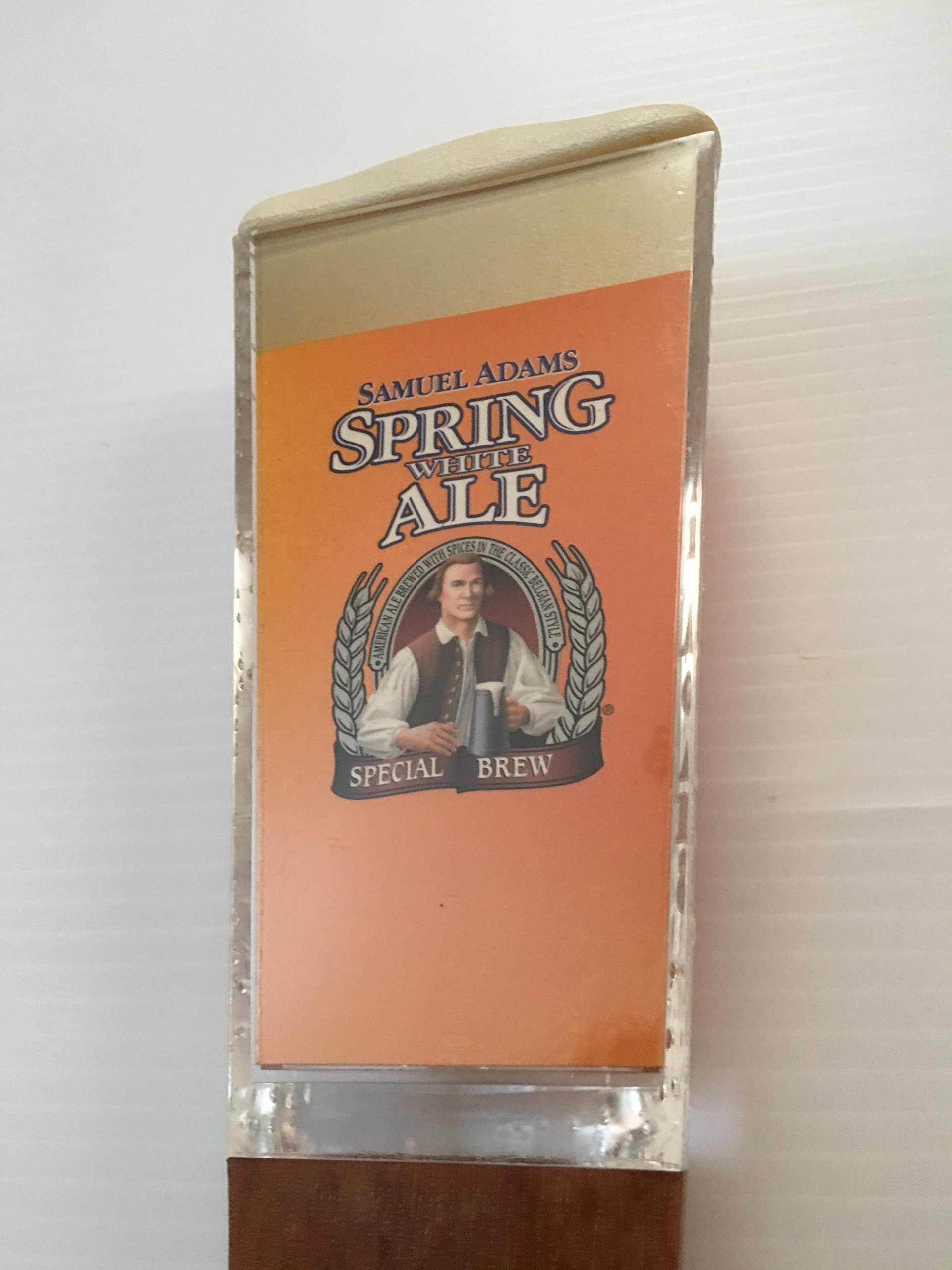 Samuel Adams Spring White Ale Special Brew Rare Pint Shaped Beer Tap Handle - Premium Home Bar Accessory for Beer Enthusiasts & Collectors | Perfect for Home Bars, Man Caves & Brewery Decor