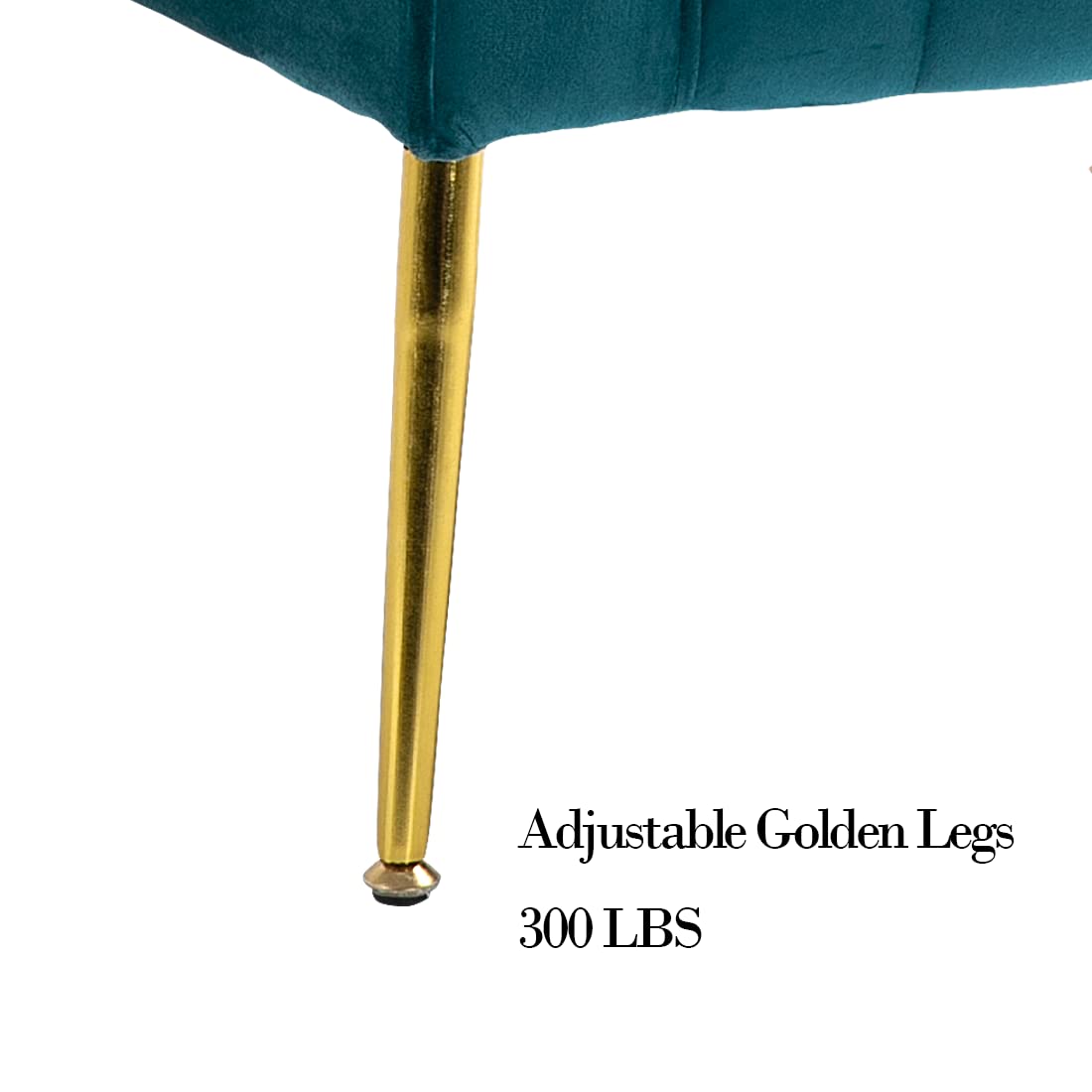 X-VOLSPORT Velvet Accent Chairs Set of 2 - Mid Century Modern High Back Living Room Chairs with Waist Pillow & Gold Metal Legs - Upholstered Armchairs for Bedroom, Club, Office & Lounge (Blue)
