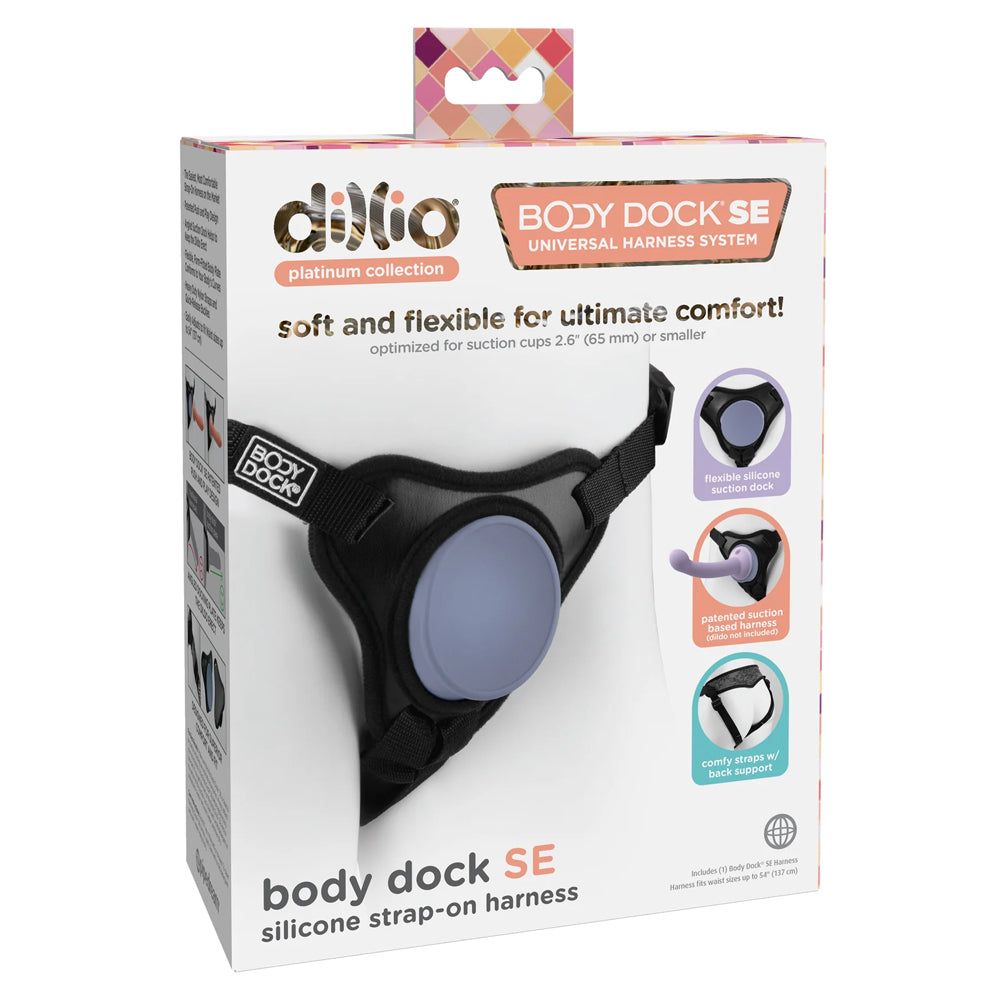Premium Dillio Platinum Body Dock Silicone Suction Cup Strap-On Harness for Couples - Secure & Comfortable Adult Toy Accessory for Shower, Bedroom & BDSM Play