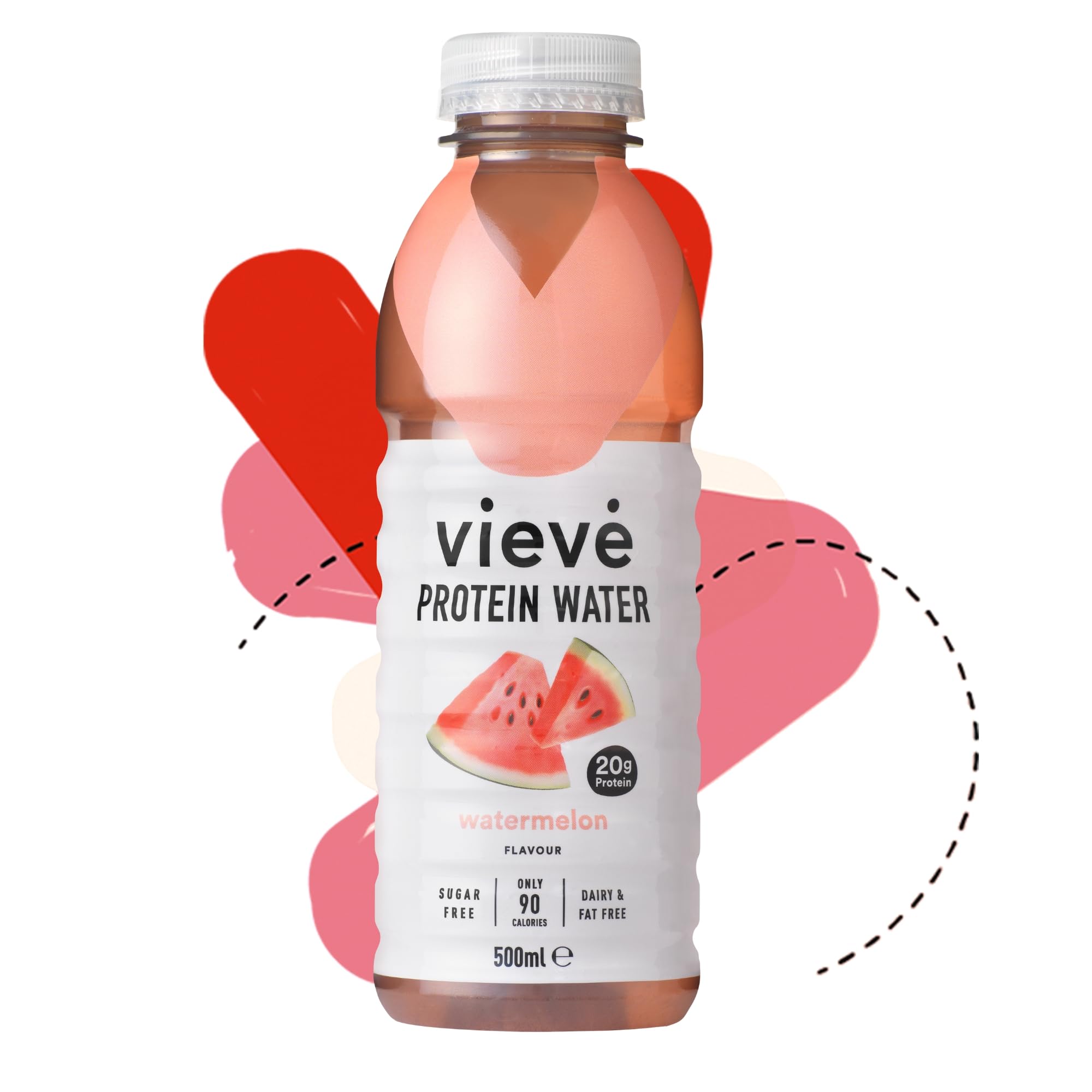 Vieve Protein Water 6 Pack (6x500ml) - Refreshing Watermelon Flavor | 20G High Protein, Sugar Free, Fat Free & Dairy Free | Ready-to-Drink Protein Alternative to Powders & Shakes | Perfect for Post-Workout Recovery, Gym Hydration & Healthy On-the-Go Lifestyle