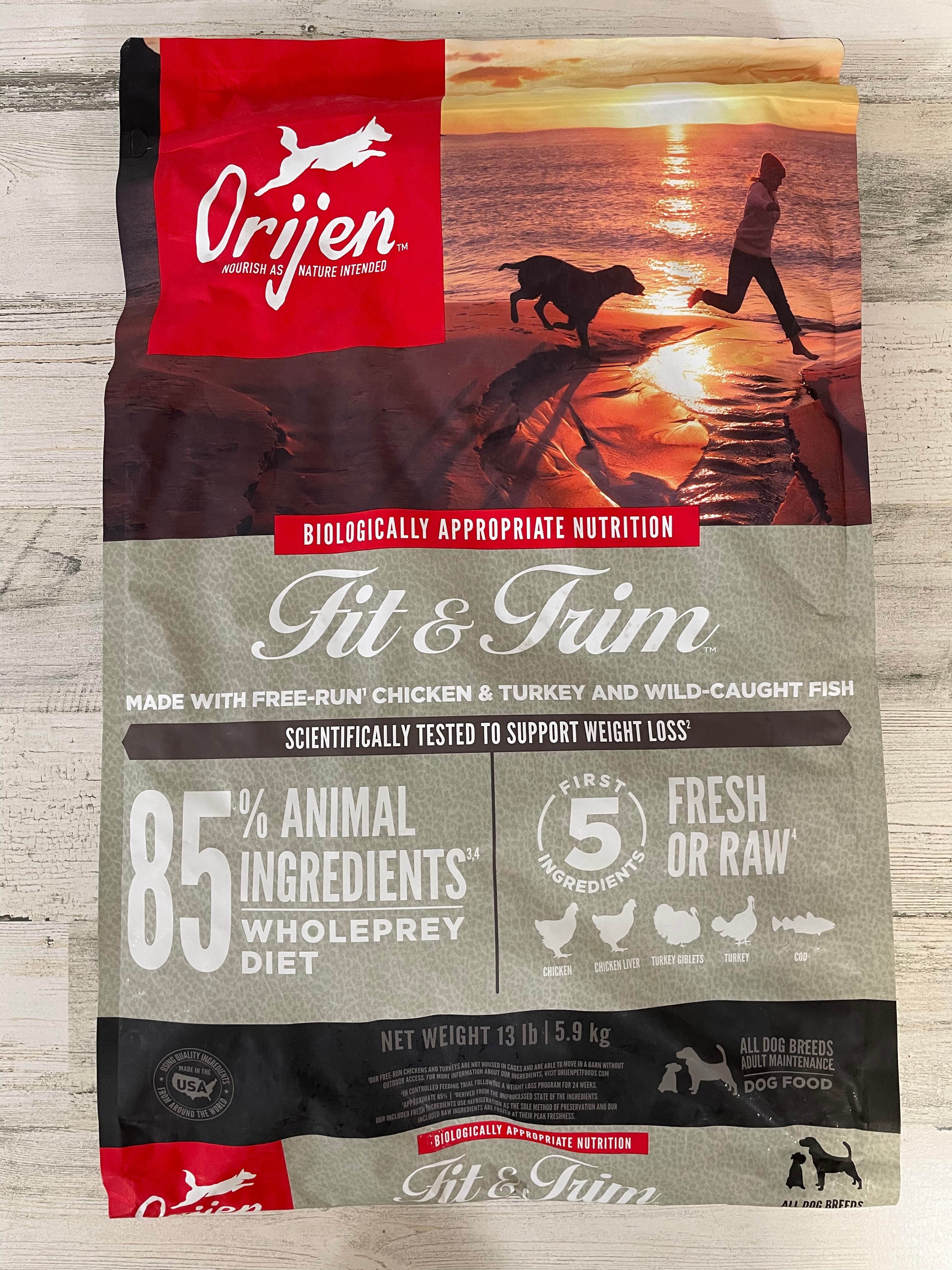 Orijen Fit & Trim Dry Dog Food - High Protein Grain-Free Weight Management for Adult Dogs - Perfect for Indoor & Active Lifestyles