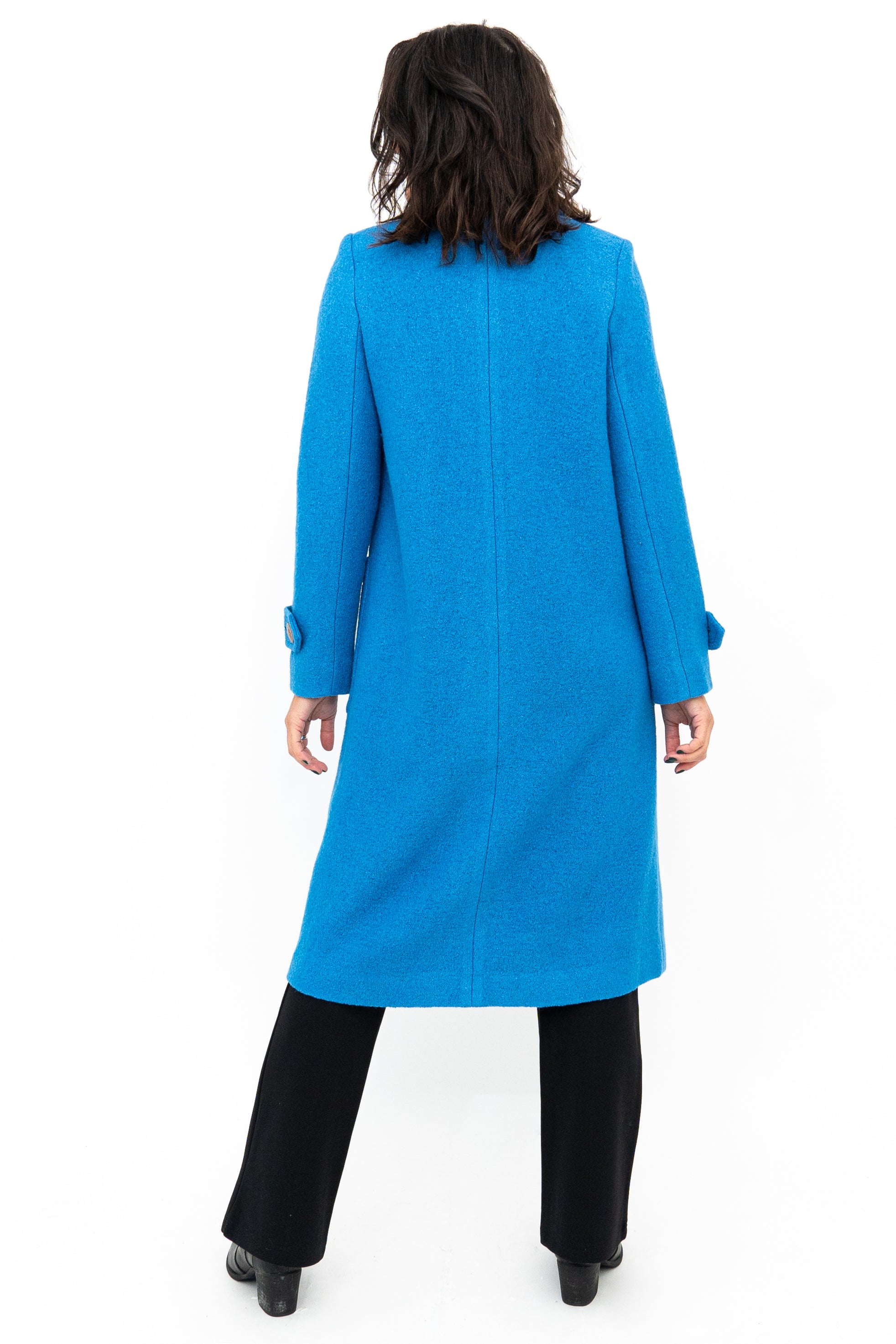 Edna Coat - Women's Crystal Embellished Boiled Wool Jacket for Fall & Winter | Elegant Outerwear for Office, Parties & Special Occasions