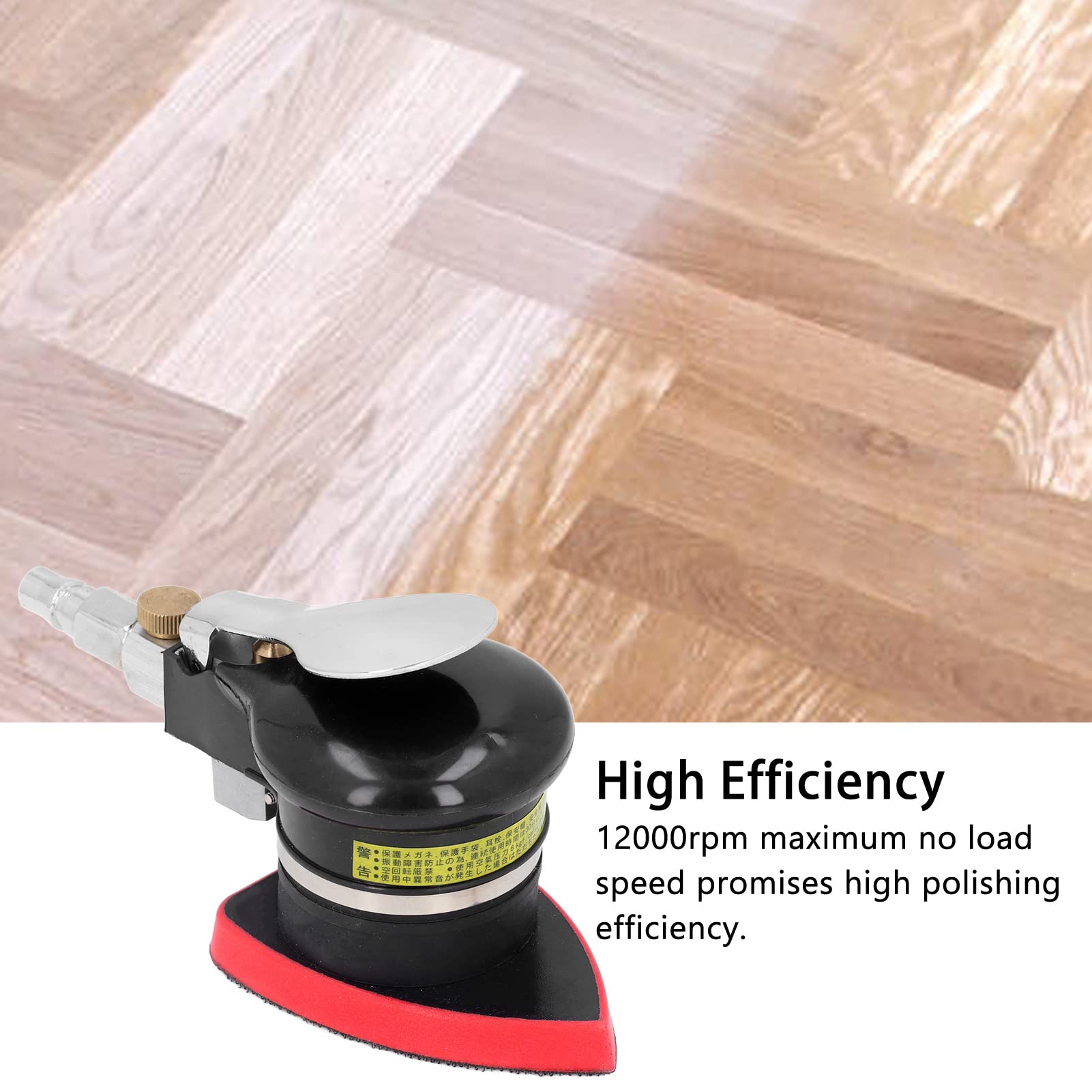 Corner Detail Air Sander - 12000 RPM Random Orbital Sander with Ergonomic Handle | Pneumatic Mini Air Grinder for Wood & Metal Polishing | Perfect for Auto Body Work, Furniture Refinishing & DIY Projects