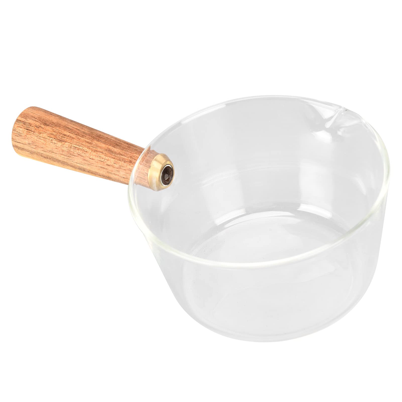 Alvinlite Nonstick Glass Sauce Pan - 400ml Milk Pot with Lid, Heat-Resistant Cooking Pot for Kitchen, Perfect for Boiling Milk, Making Sauces, and Serving Beverages