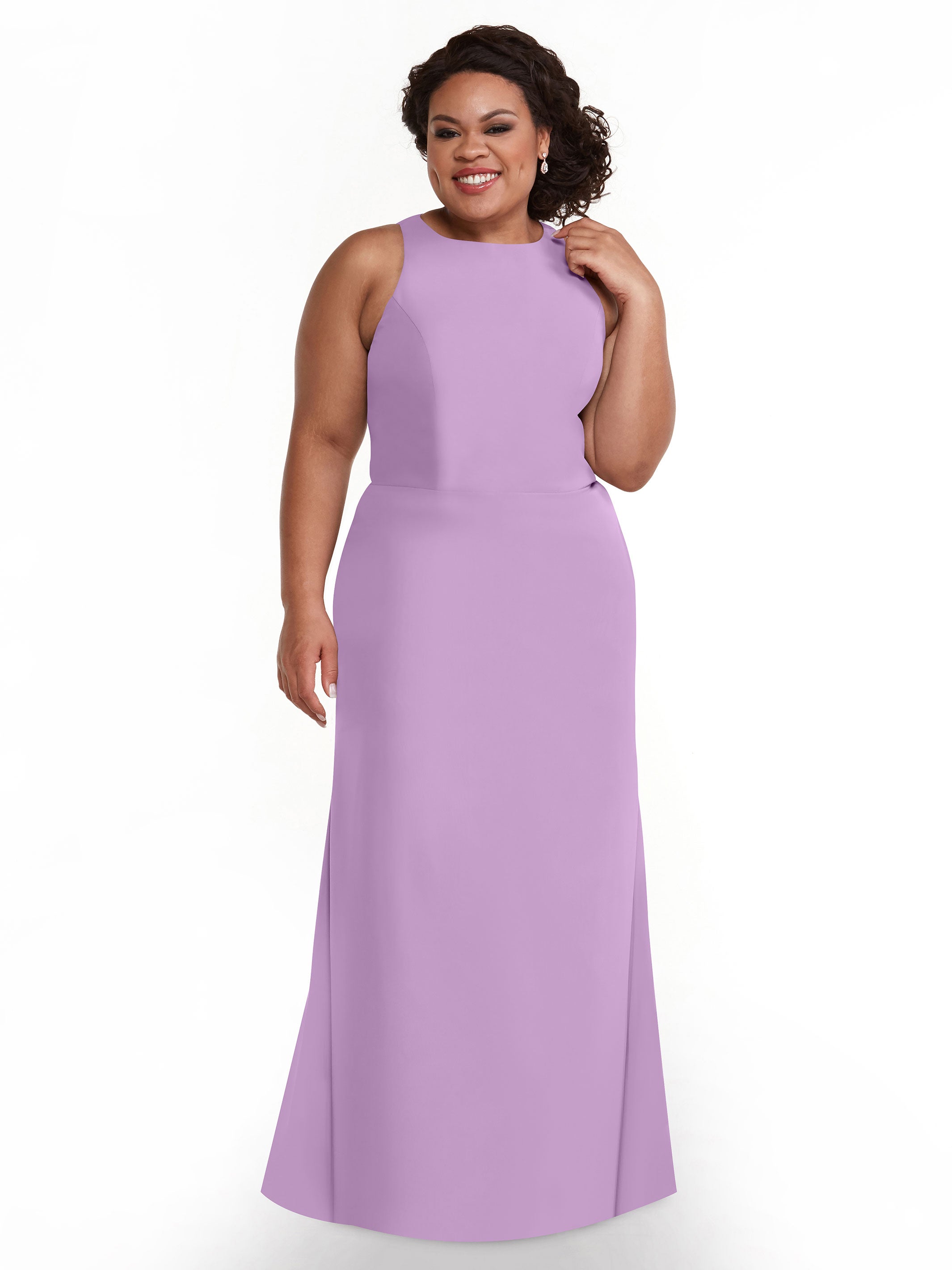 Elegant 80175 Chiffon A-Line Bridesmaid Dress with Plunging Halter Neckline - Perfect for Weddings, Formal Events & Special Occasions