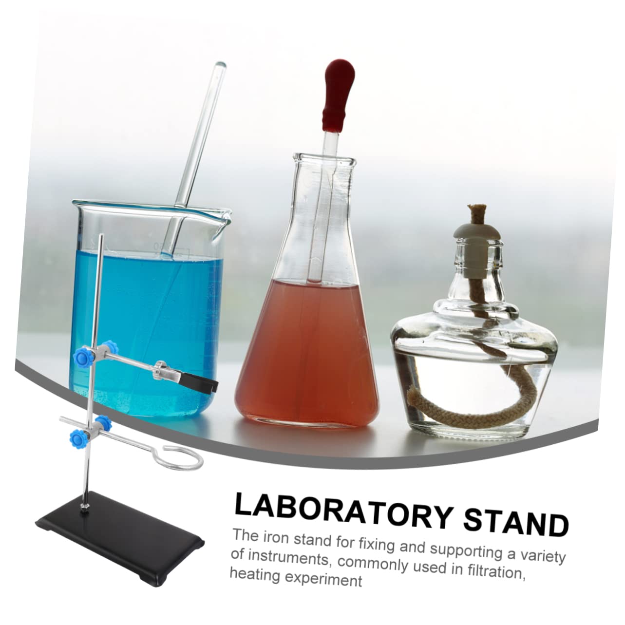 Mobestech Mini Lab Clamp Set - Iron Stand for Chemistry & Cooking